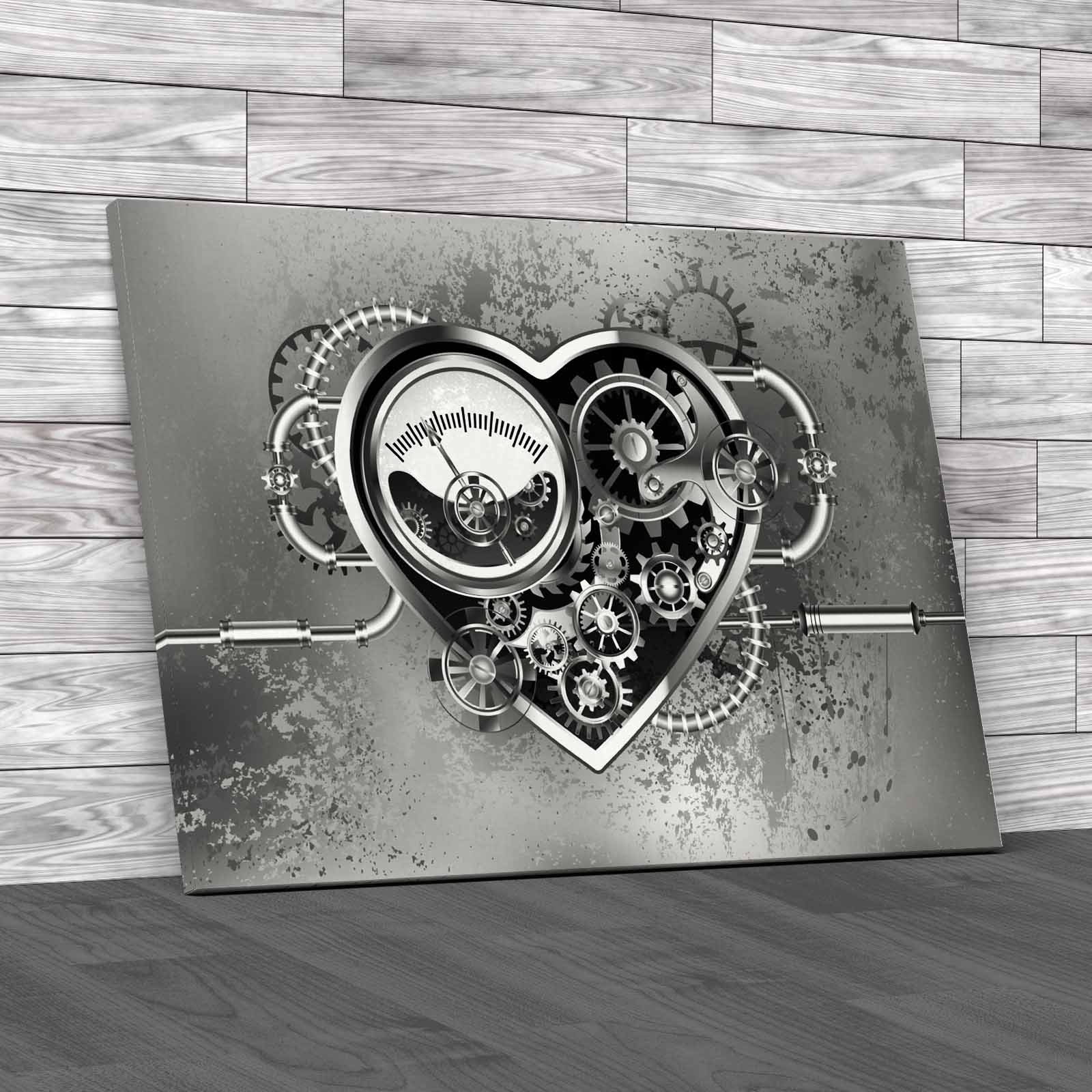 Mechanical Steampunk He With Manometer Gears Canvas Print Large Picture Wall Art - Picture 3 of 12