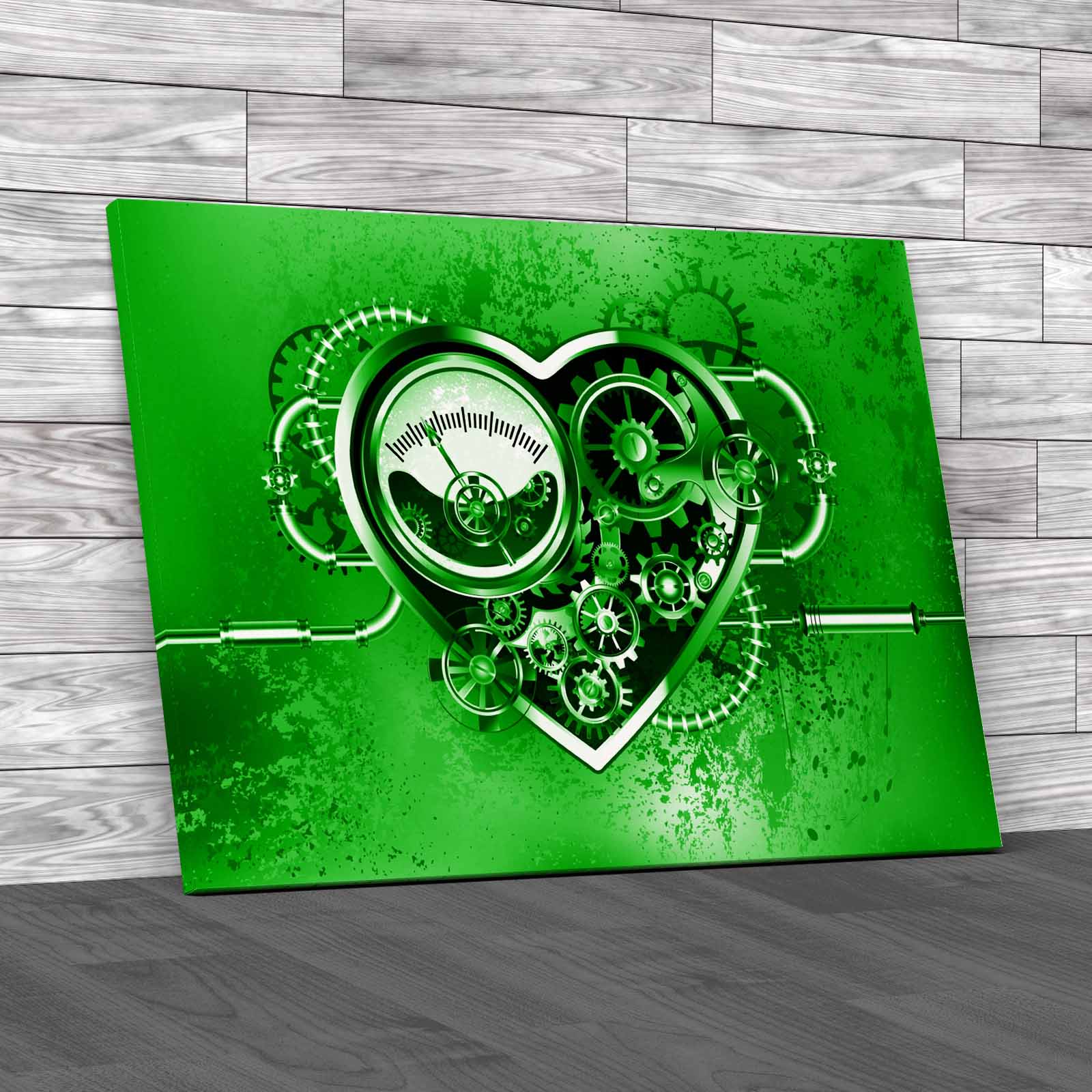 Mechanical Steampunk He With Manometer Gears Canvas Print Large Picture Wall Art - Picture 7 of 12