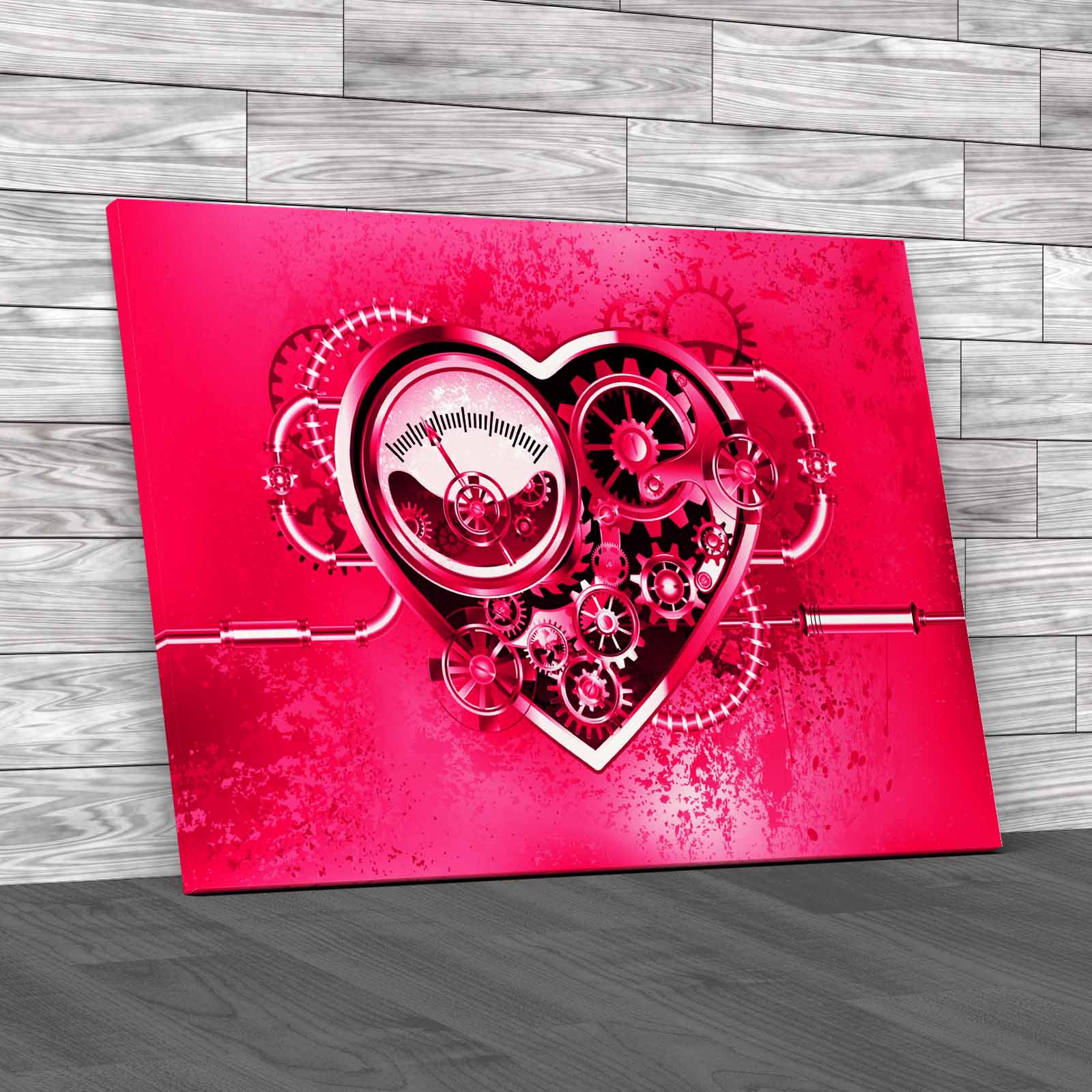 Mechanical Steampunk He With Manometer Gears Canvas Print Large Picture Wall Art - Picture 9 of 12