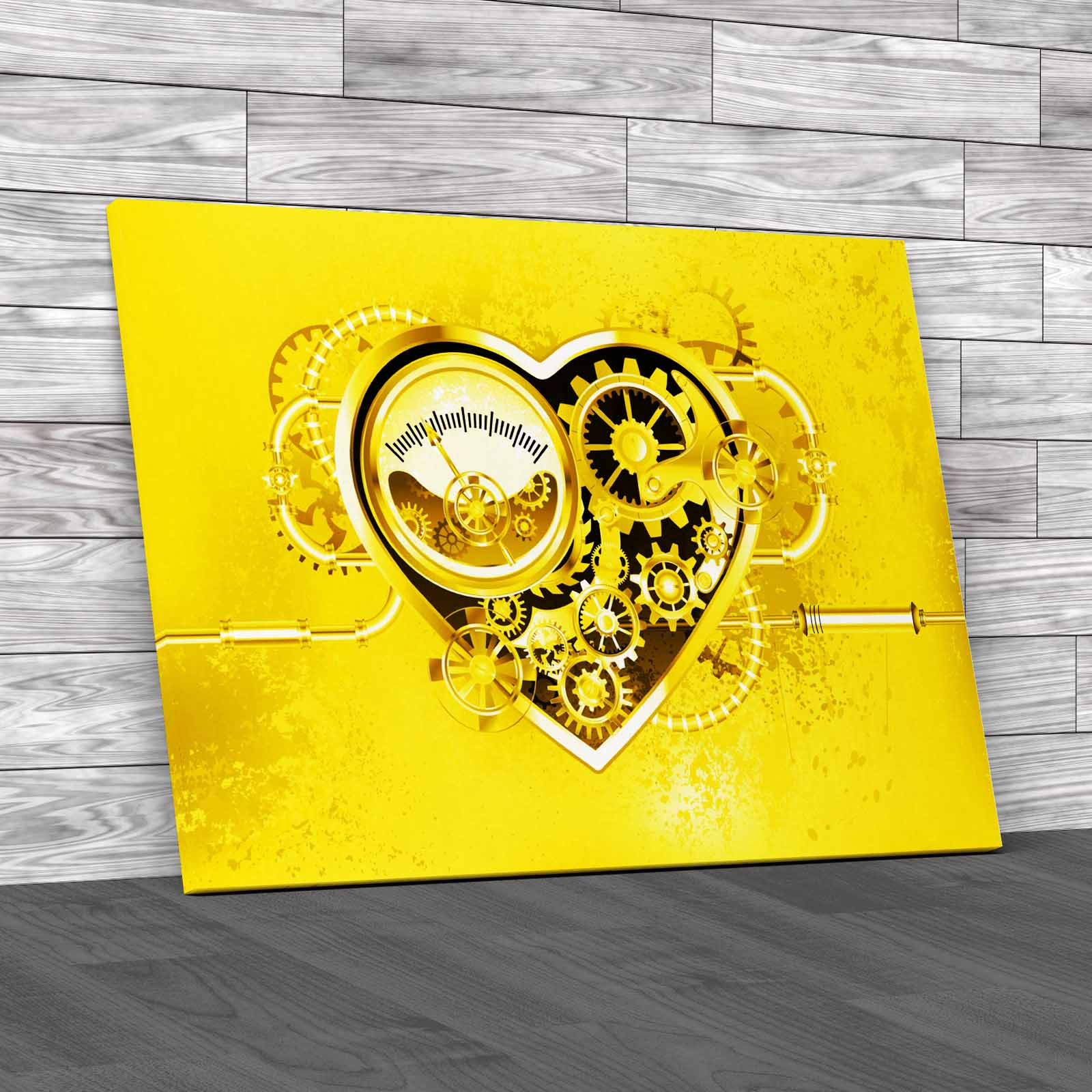 Mechanical Steampunk He With Manometer Gears Canvas Print Large Picture Wall Art - Picture 10 of 12