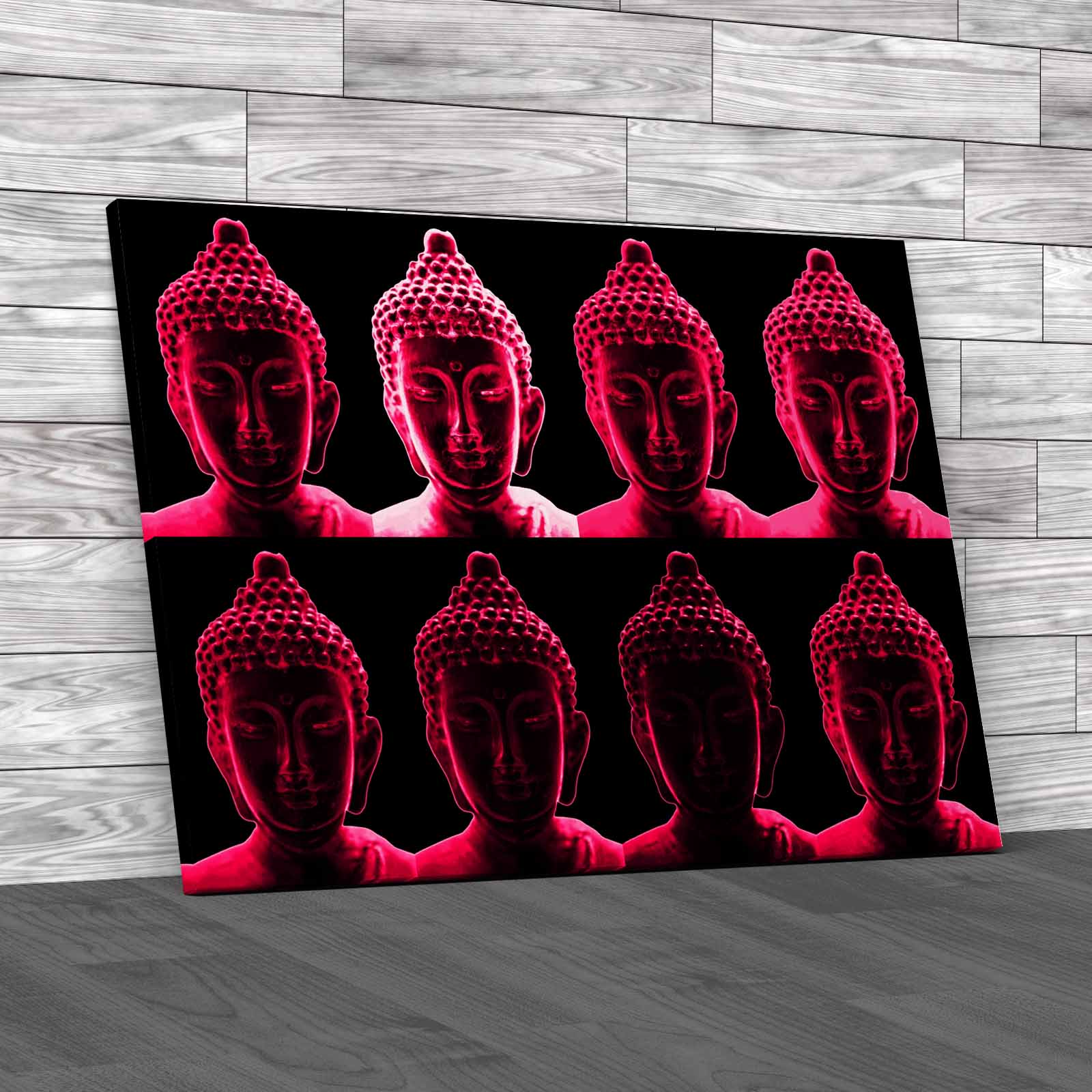 Pop Style Rainbow Buddha Portraits Ethnic Canvas Print Large Picture Wall Art
