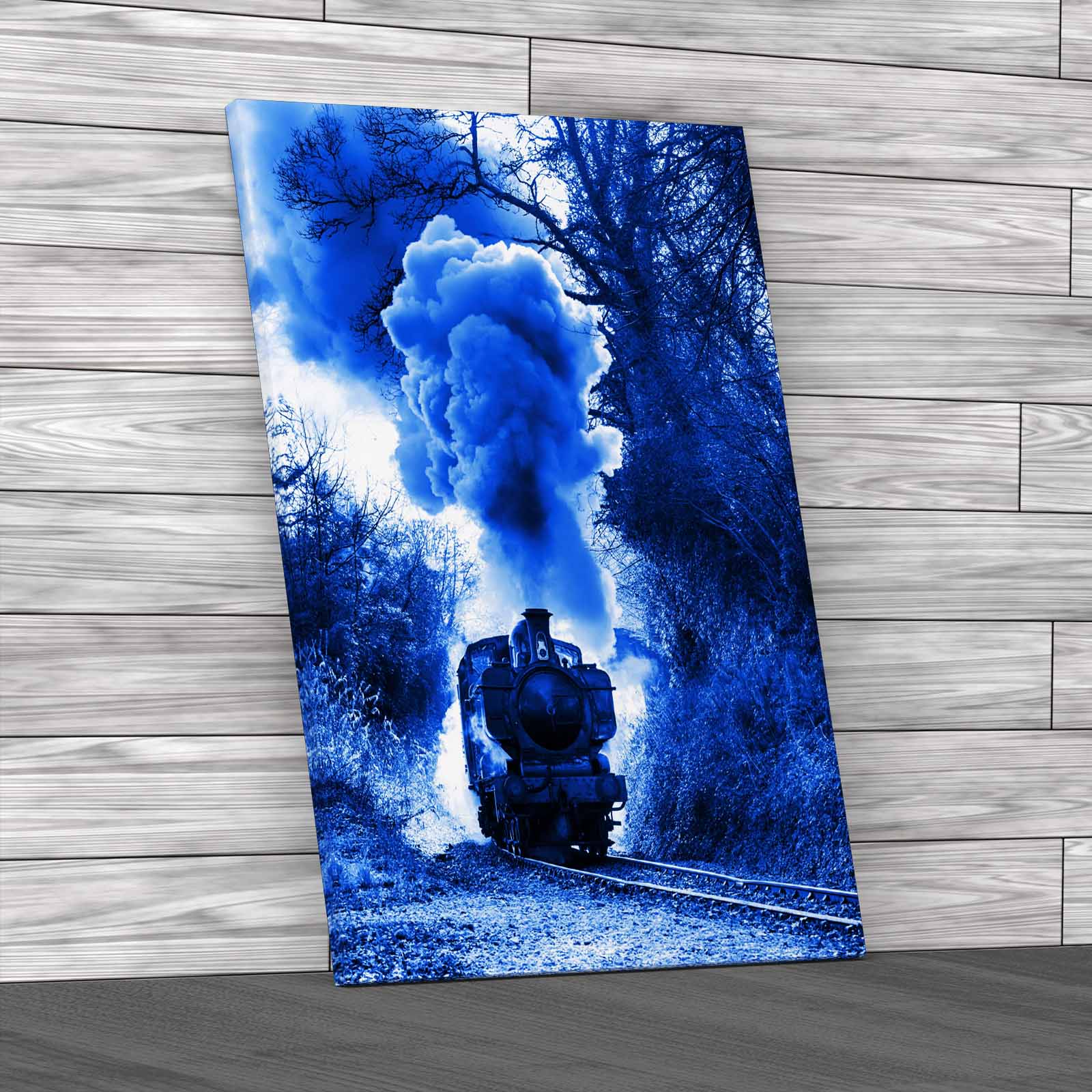 Steam Train Puffing Tracks Adventure Canvas Print Large Picture Wall Art - Picture 5 of 12