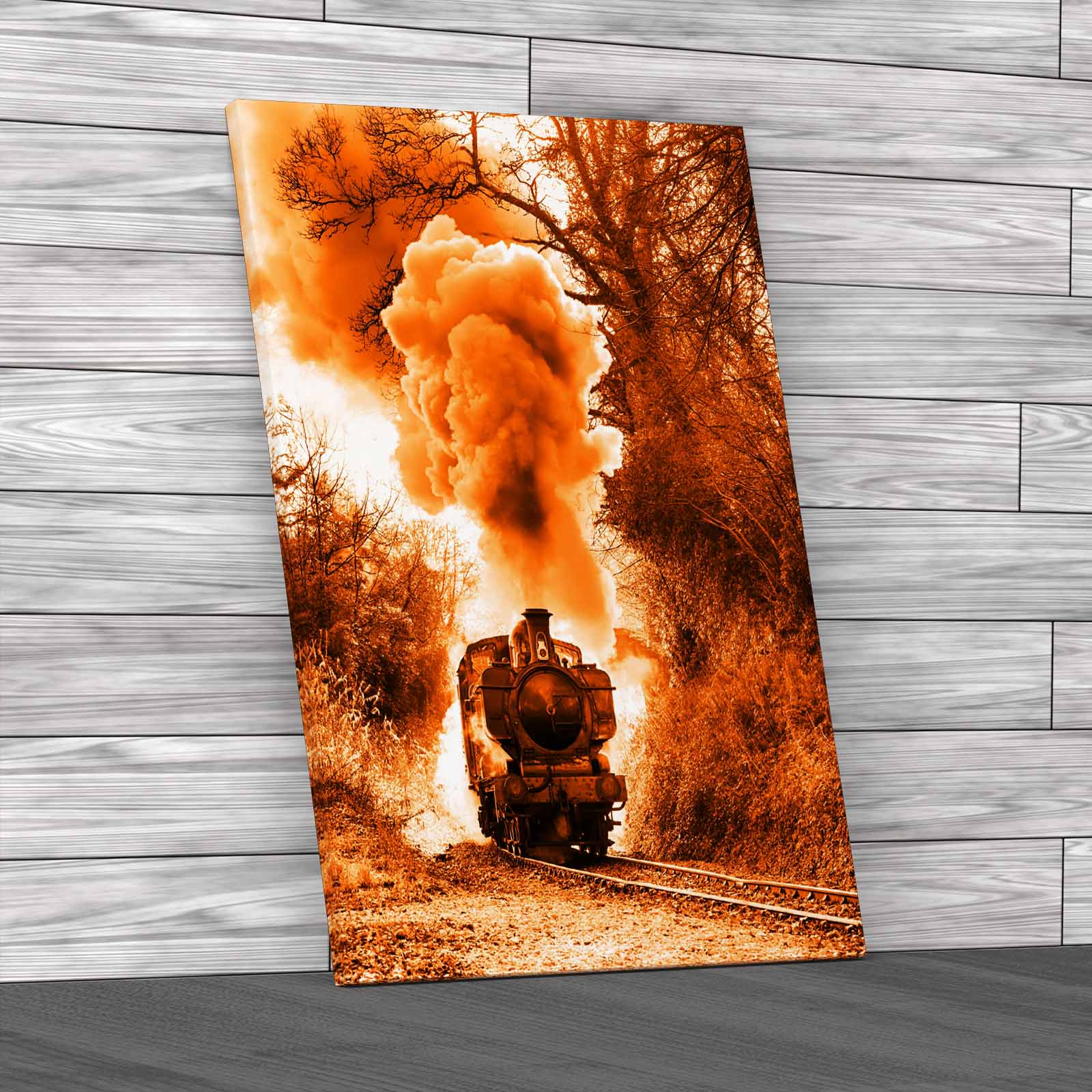 Steam Train Puffing Tracks Adventure Canvas Print Large Picture Wall Art - Picture 11 of 12