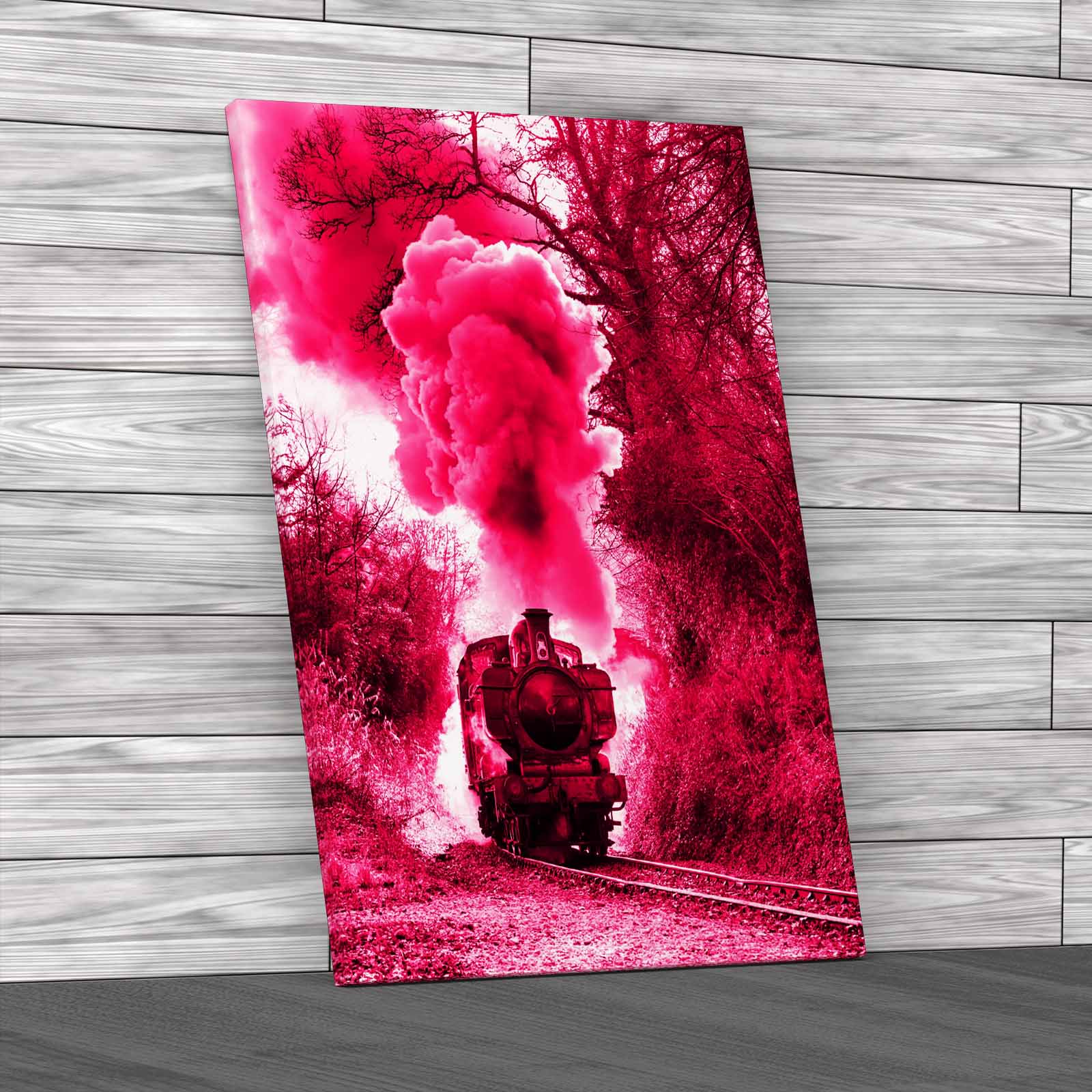 Steam Train Puffing Tracks Adventure Canvas Print Large Picture Wall Art - Picture 9 of 12