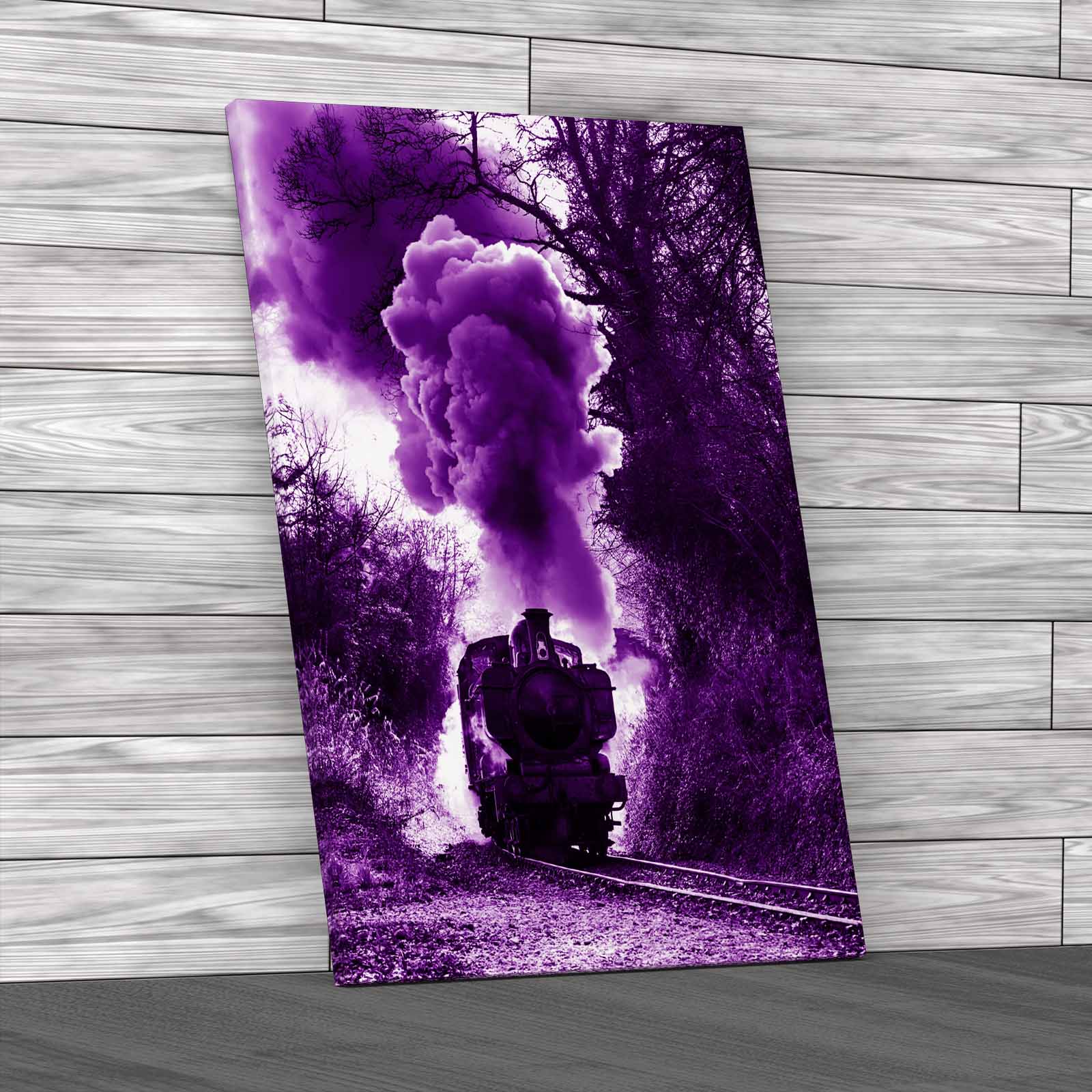 Steam Train Puffing Tracks Adventure Canvas Print Large Picture Wall Art - Picture 8 of 12