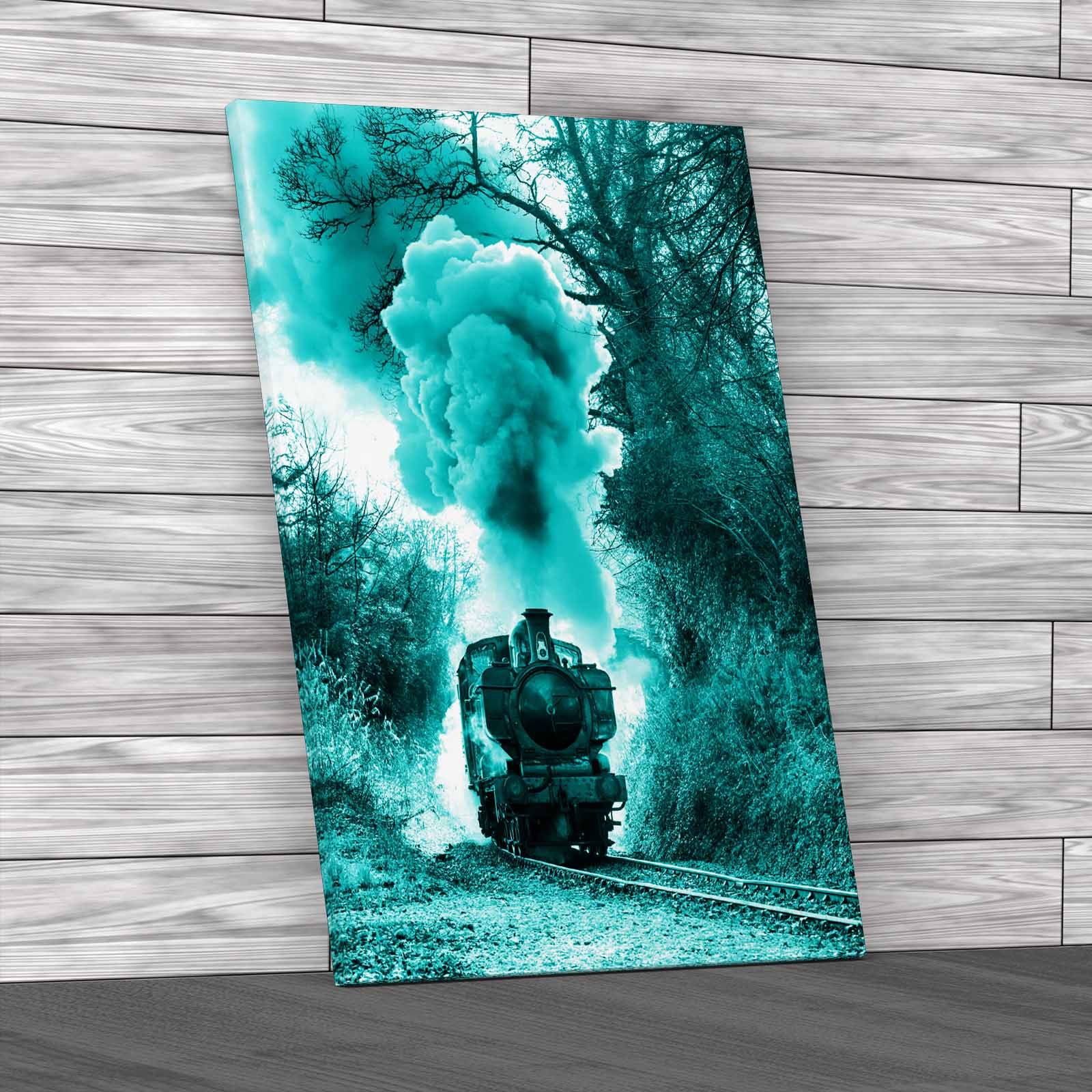 Steam Train Puffing Tracks Adventure Canvas Print Large Picture Wall Art - Picture 6 of 12