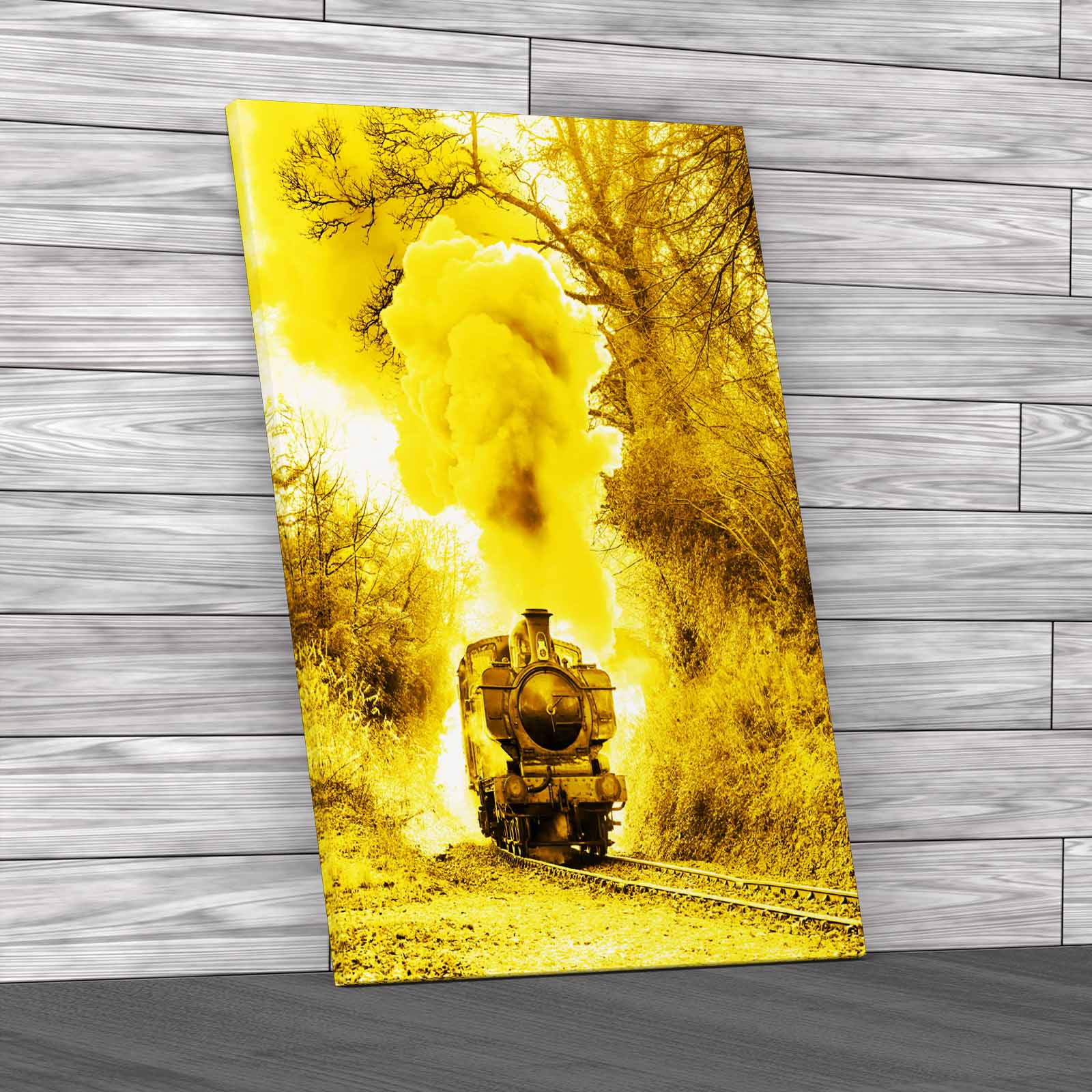 Steam Train Puffing Tracks Adventure Canvas Print Large Picture Wall Art - Picture 10 of 12