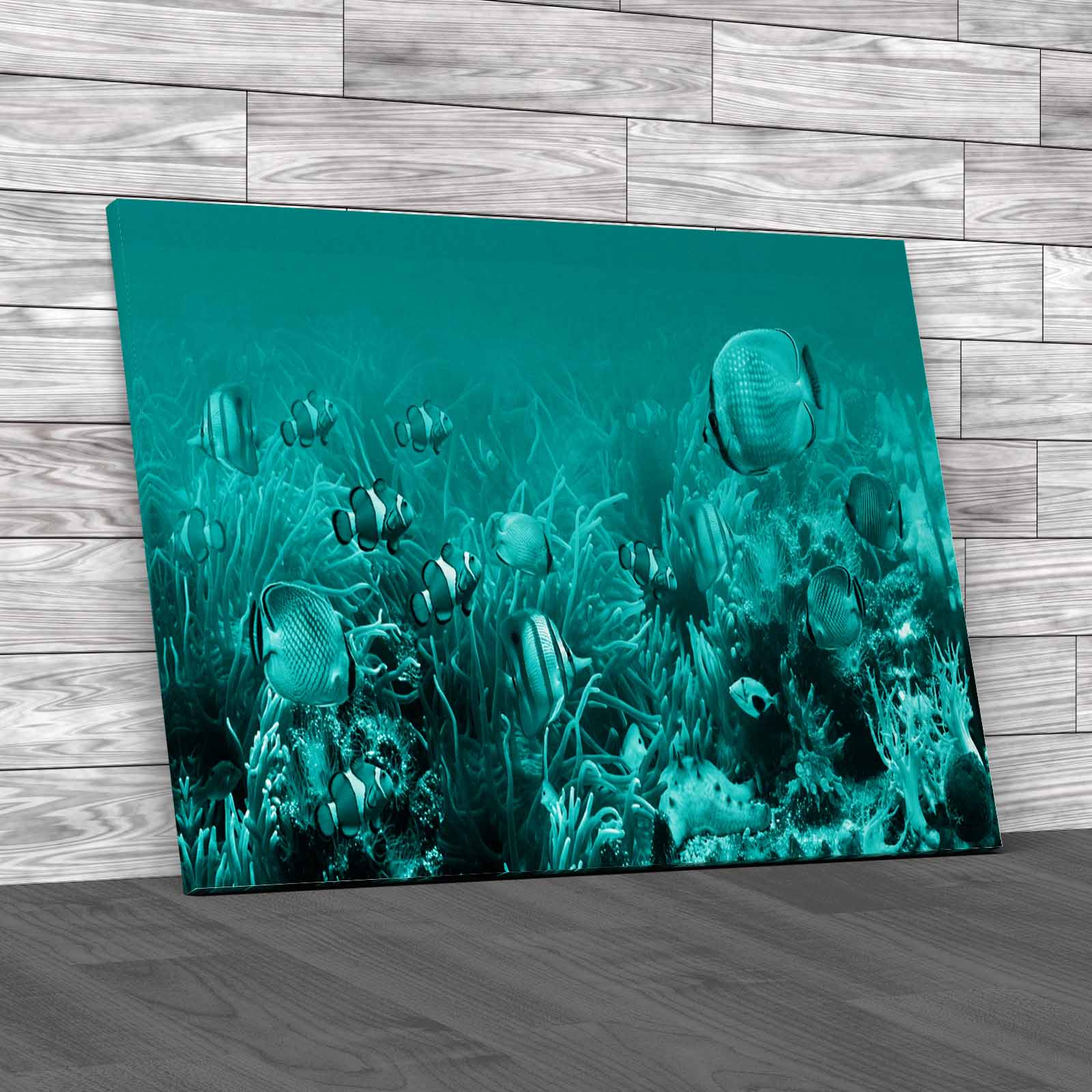 Exploring The Vivid Underwater World Reef Canvas Print Large Picture Wall Art