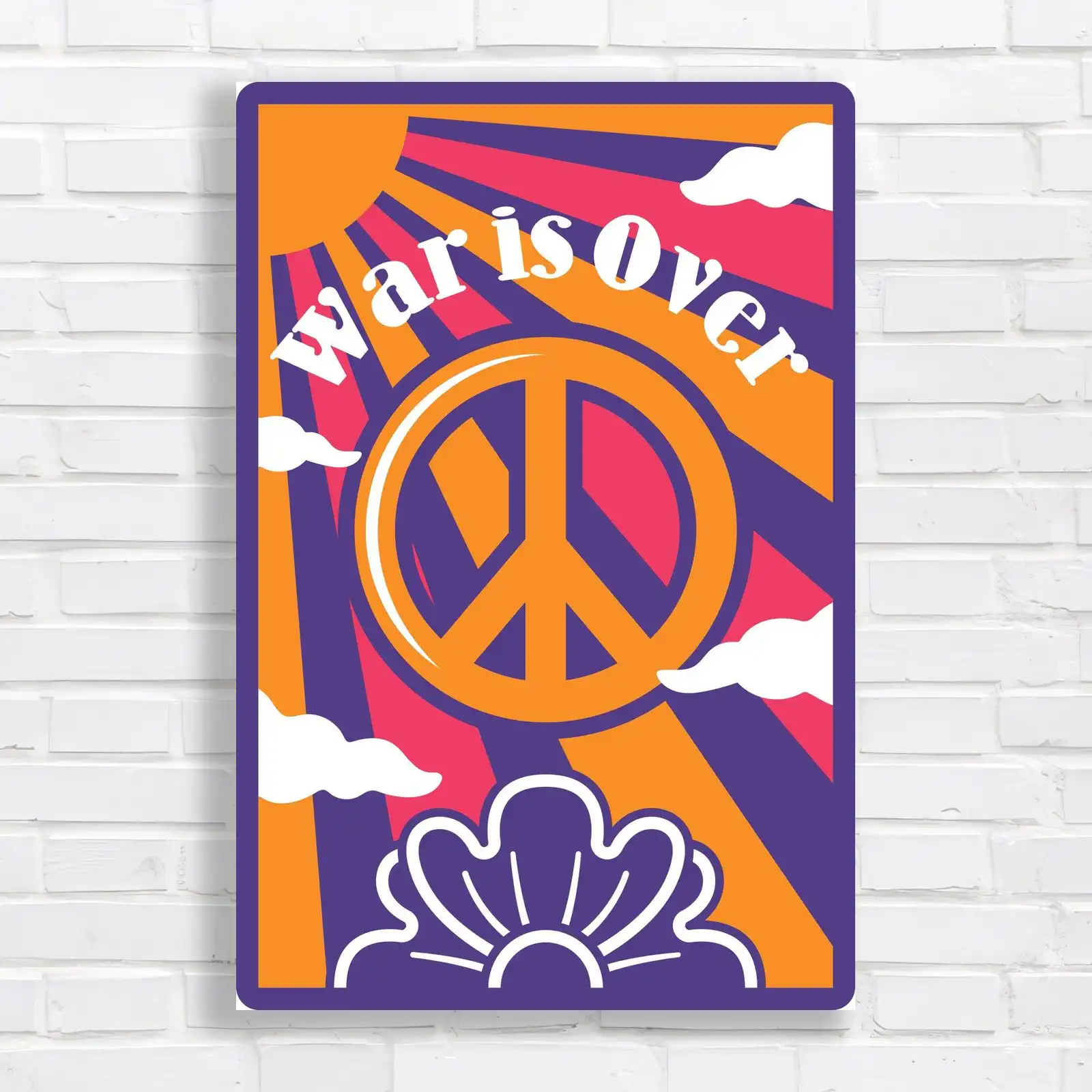 Colorful Peace Sign Canvas Print Large Picture Wall Art