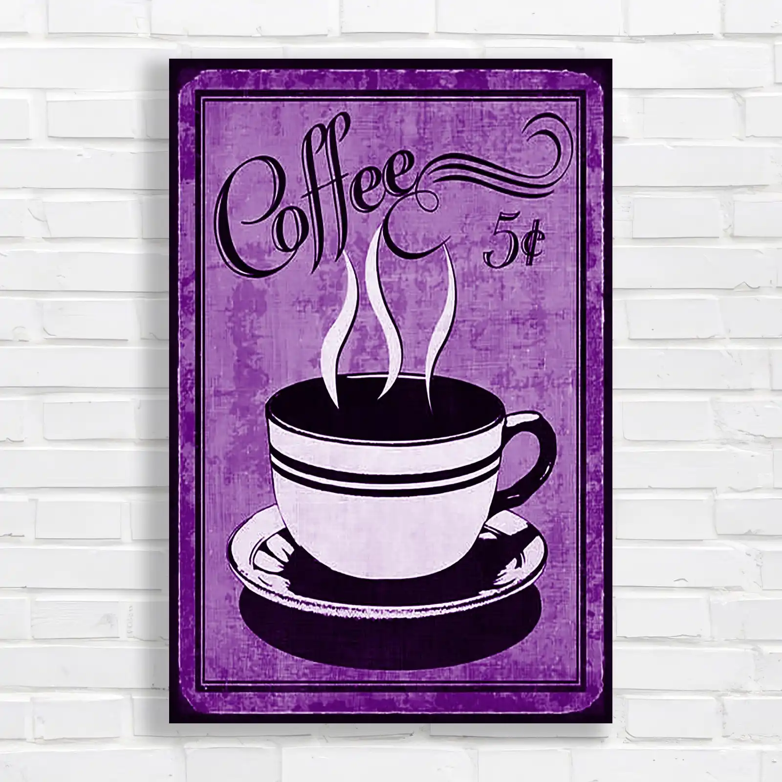 Vintage Coffee Cup Retro Kitchen Canvas Print Large Picture Wall Art - Picture 8 of 12