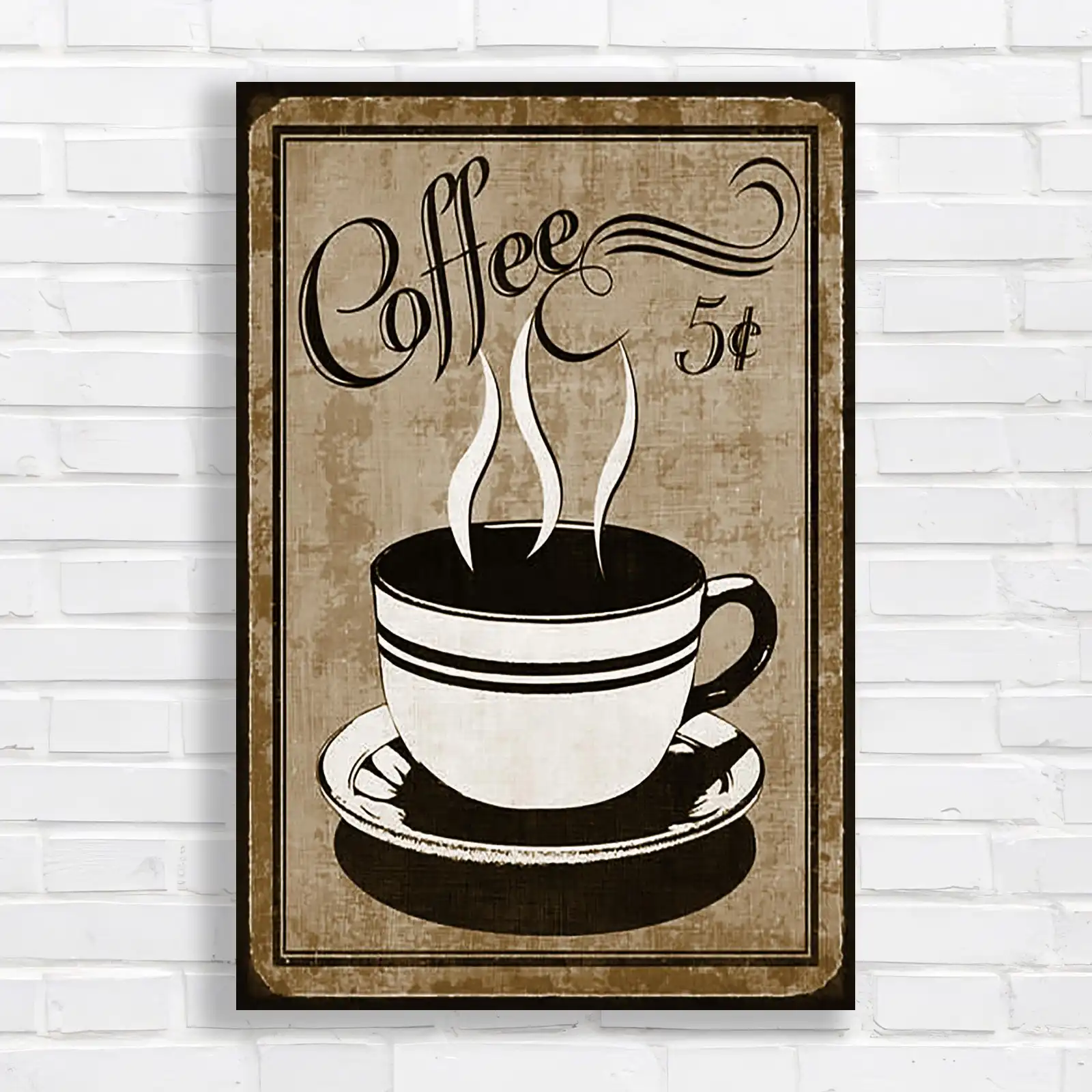 Vintage Coffee Cup Retro Kitchen Canvas Print Large Picture Wall Art - Picture 12 of 12
