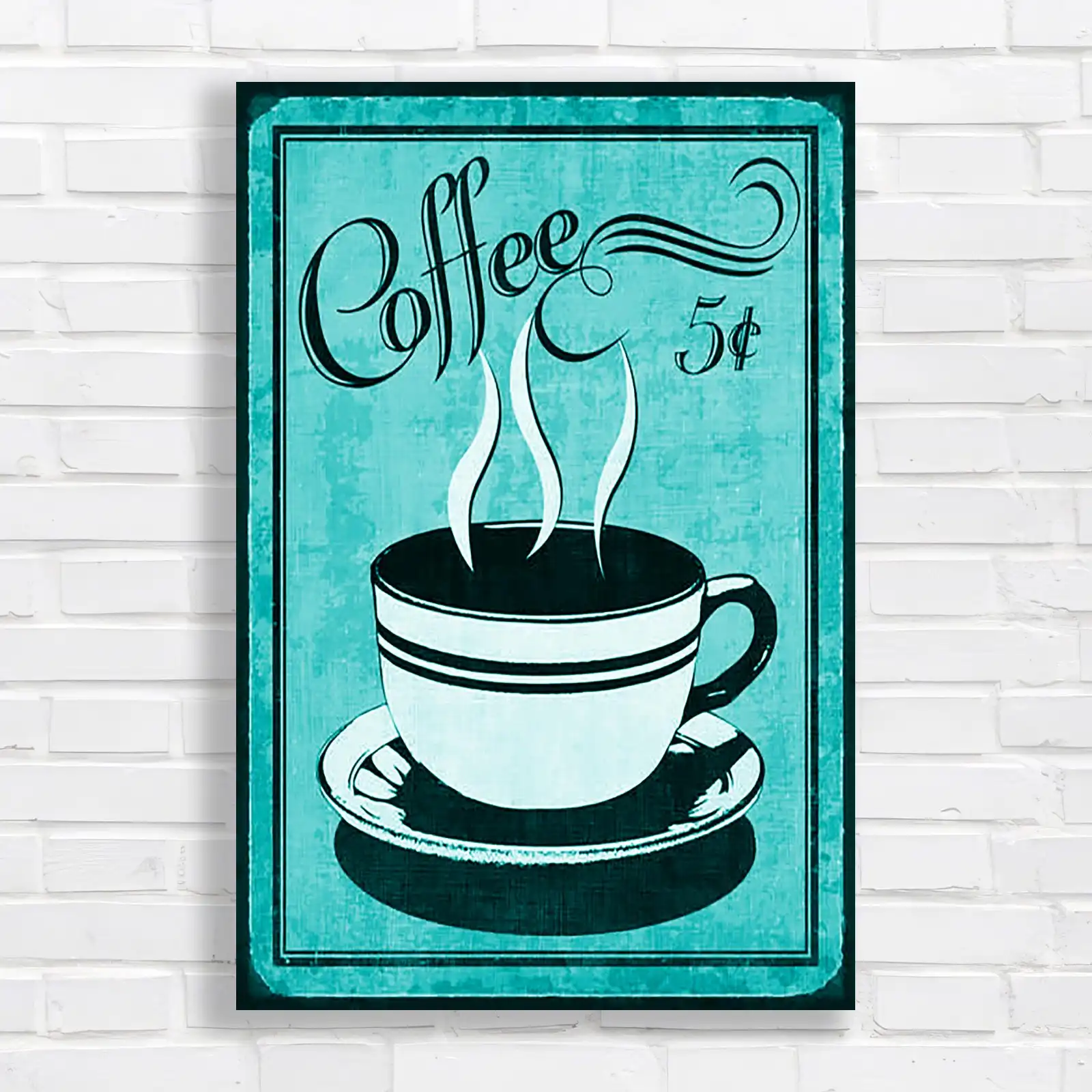 Vintage Coffee Cup Retro Kitchen Canvas Print Large Picture Wall Art - Picture 6 of 12