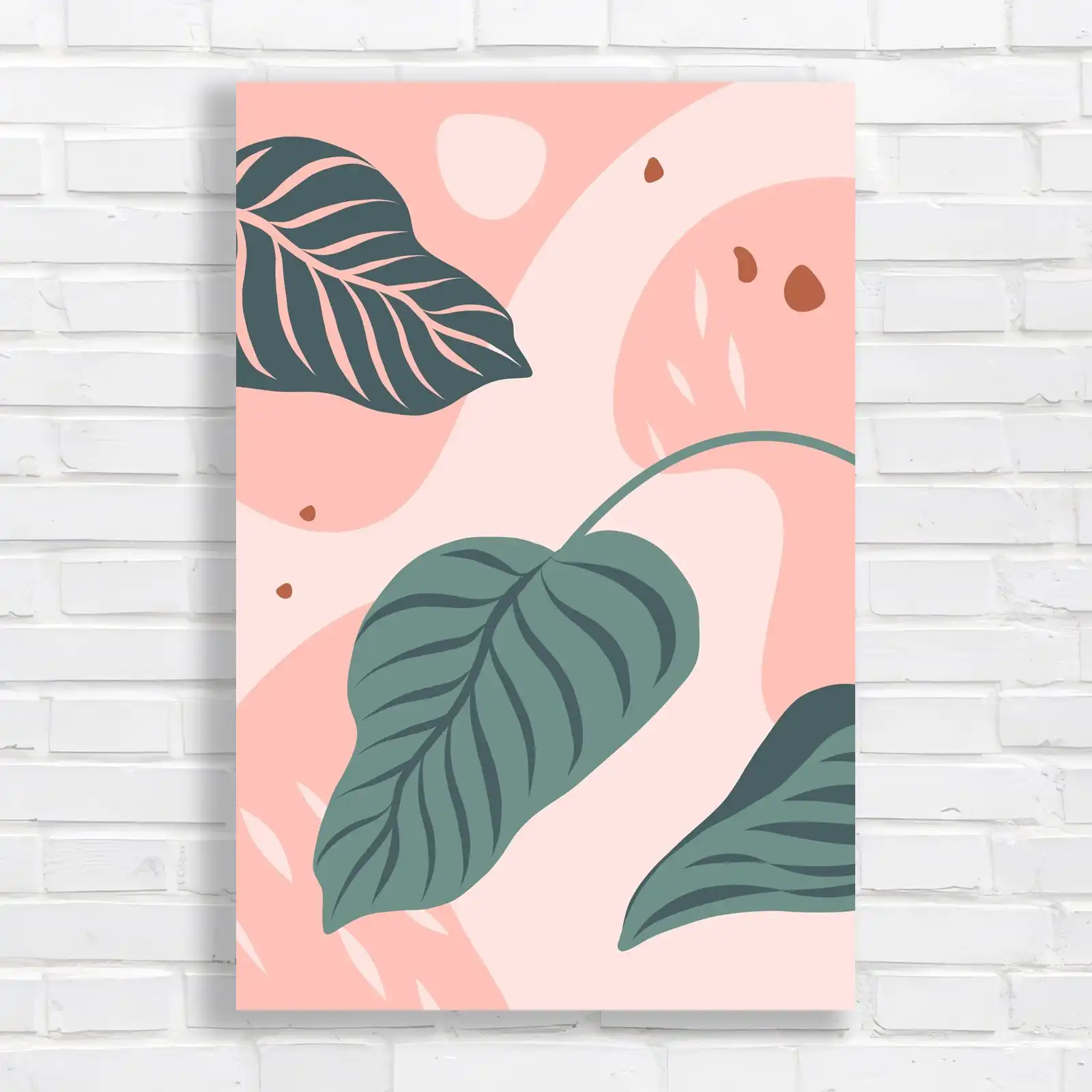 Tropical Leaf Abstract Canvas Print Large Picture Wall Art