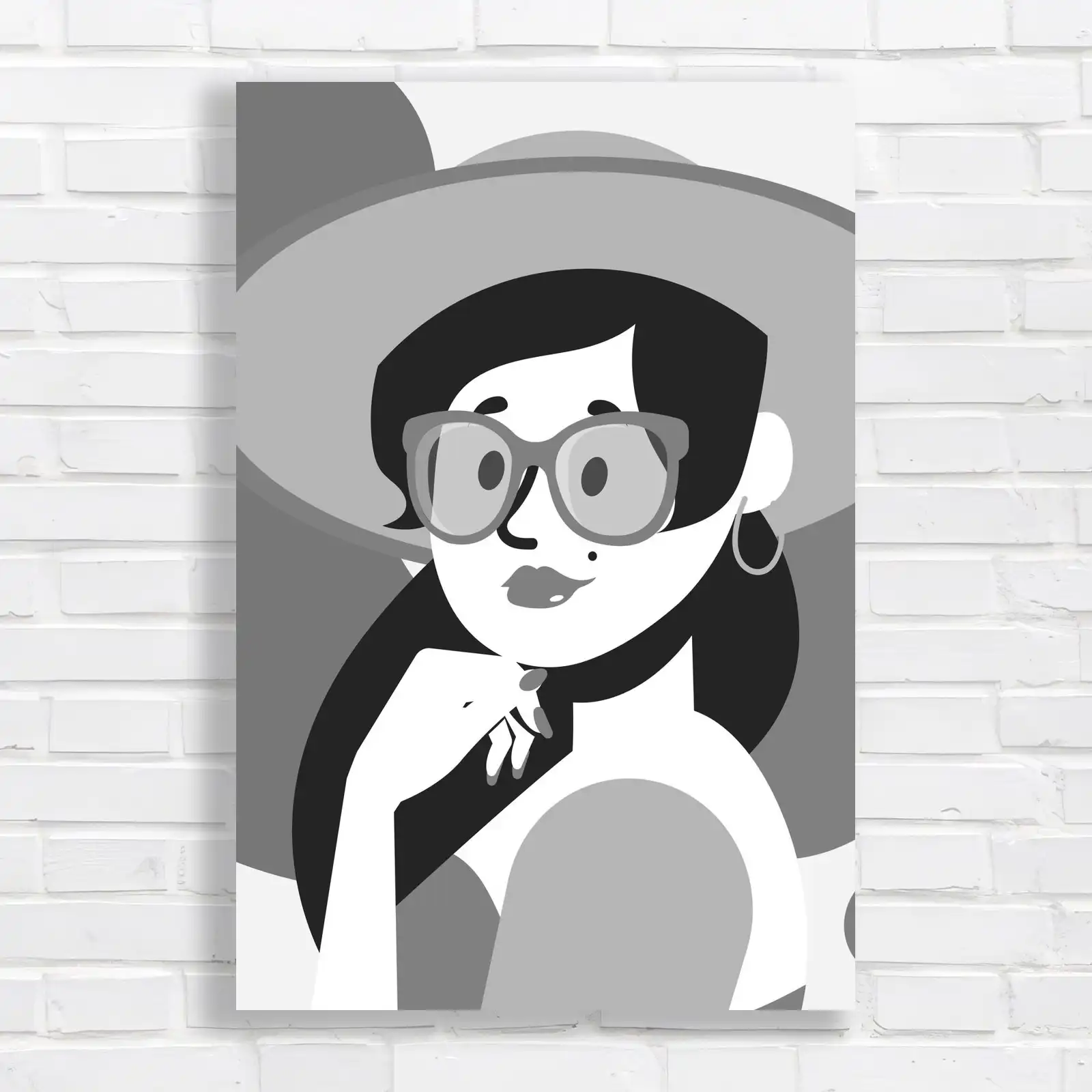 Quirky Cartoon Portrait Canvas Print Large Picture Wall Art