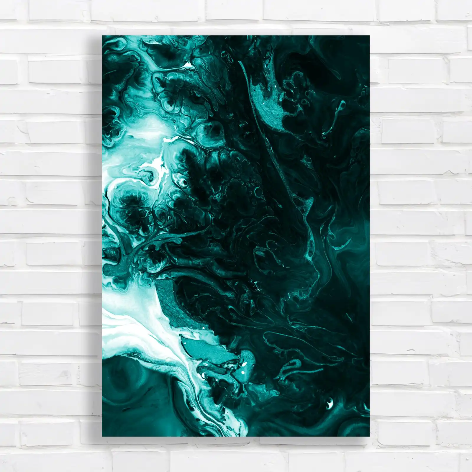 Cosmic Allure Abstract Black and Orange Canvas Print Large Picture Wall Art