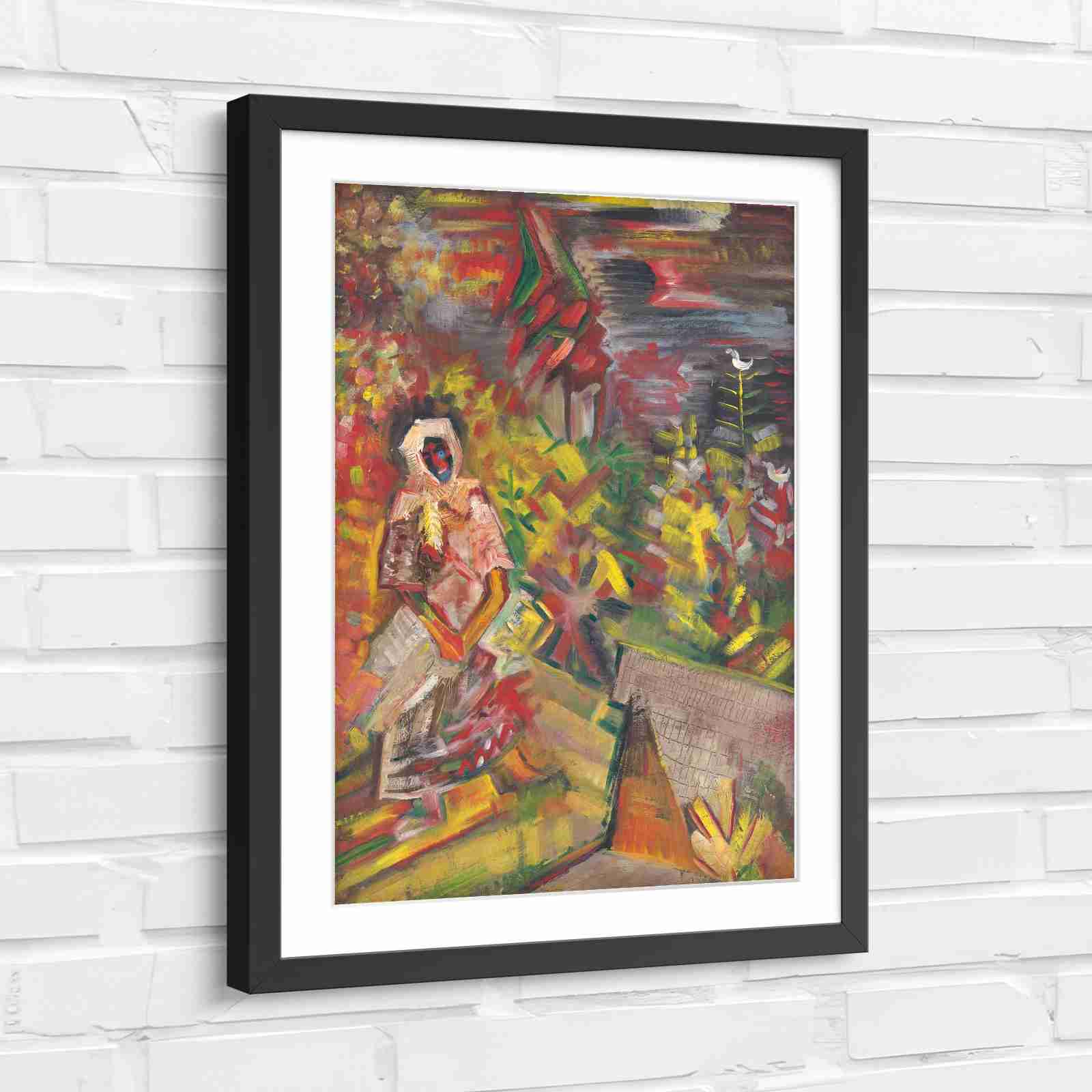 Bold Abstract Expressionist Art Original Framed Wall Art Print Large ...