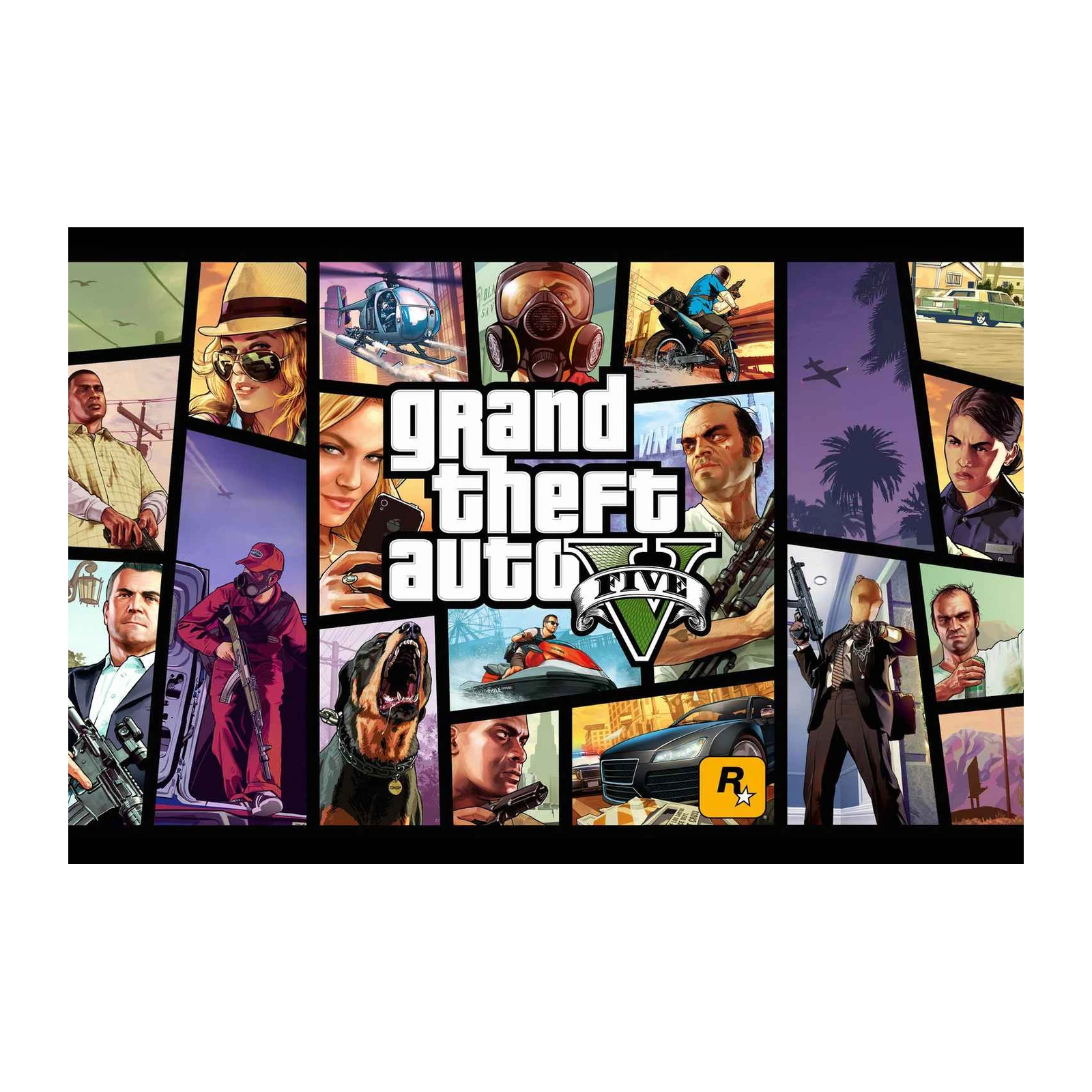 Grand Theft Auto V Collage Wall Art