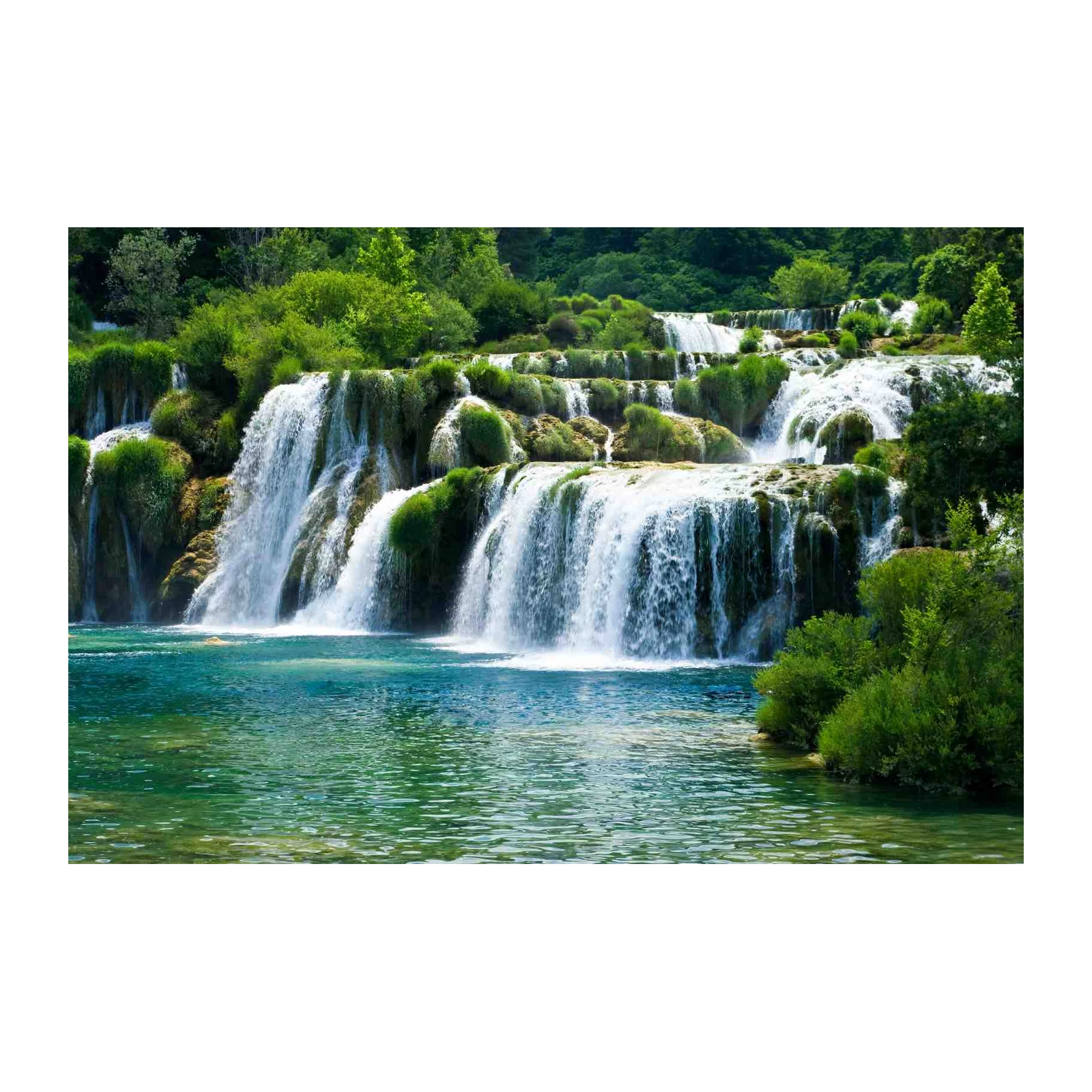 Majestic Waterfall Serenity Landscape Wall Art