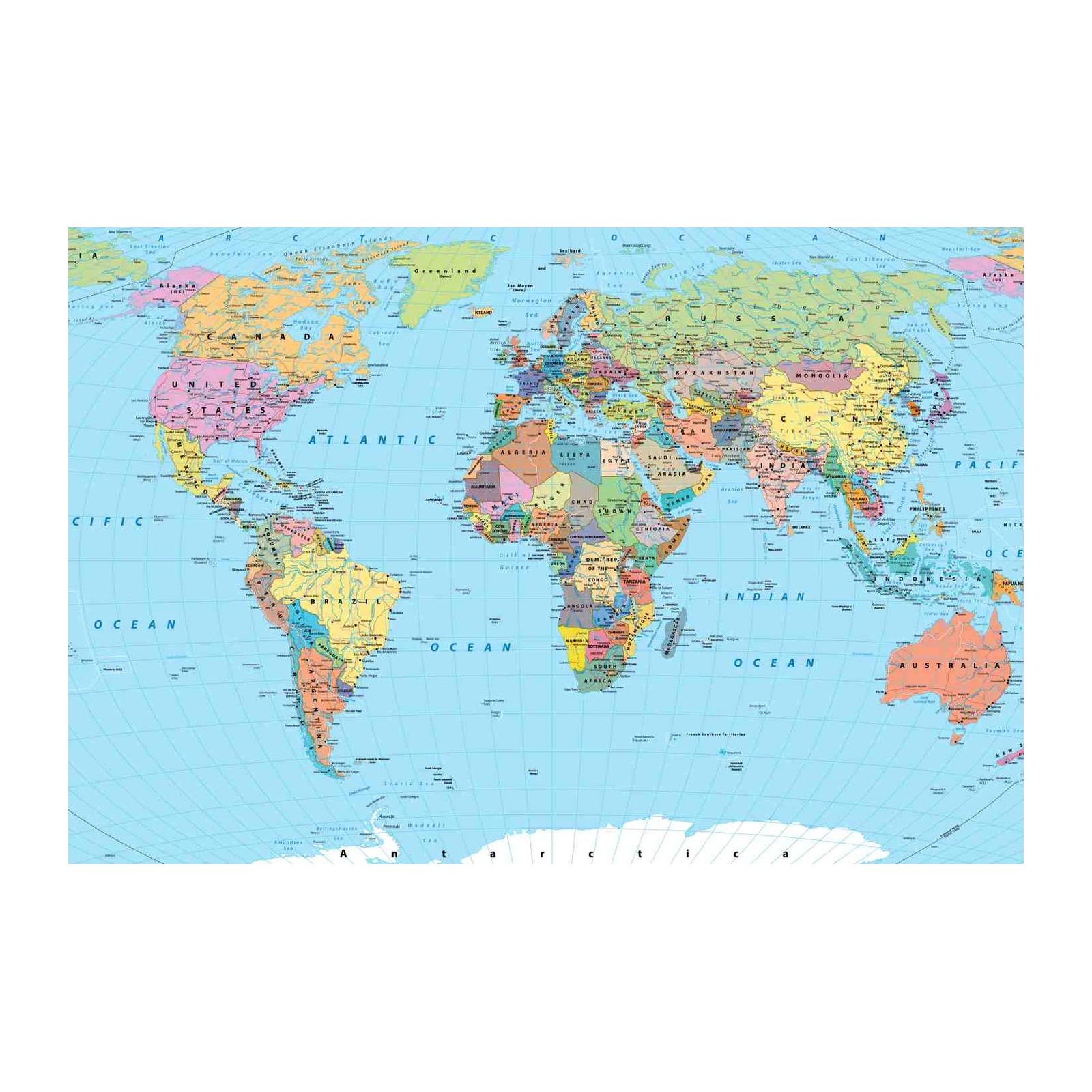World Map Wall Art - Educational & Decorative Wall Art