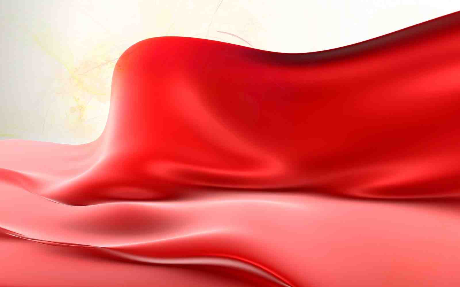 Vibrant Red Silk Flow Abstract Wall Art