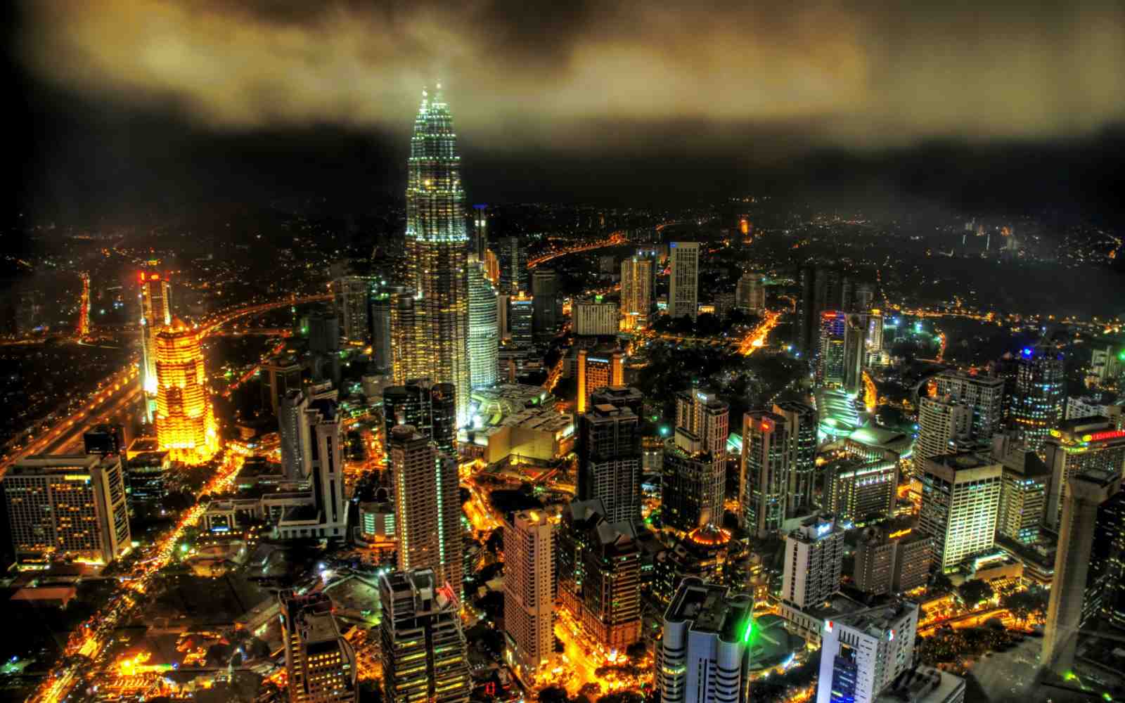 Cityscape at Night Wall Art
