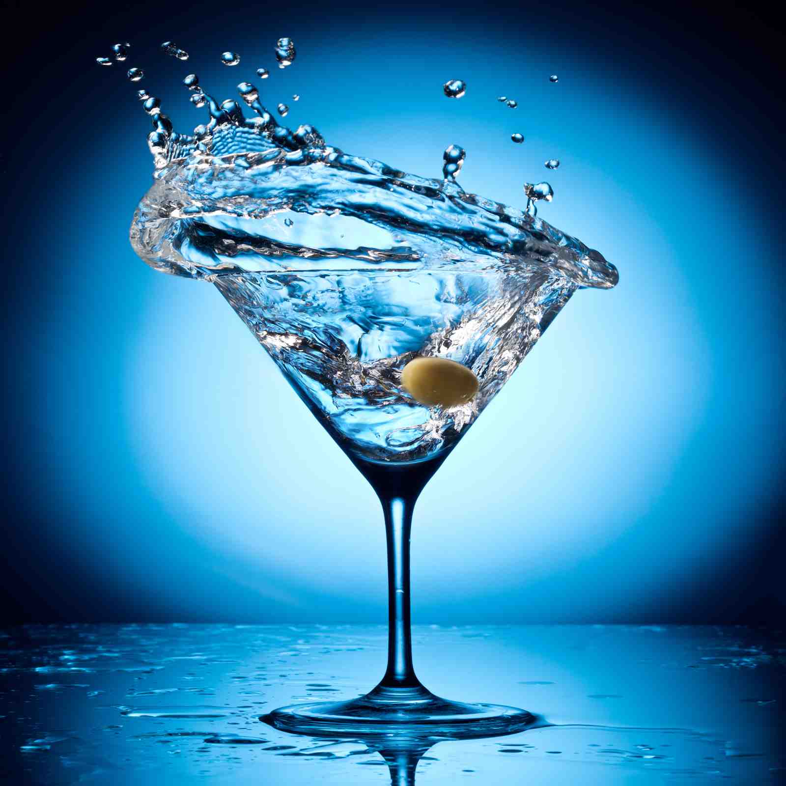 Vibrant Martini Splash Wall Art