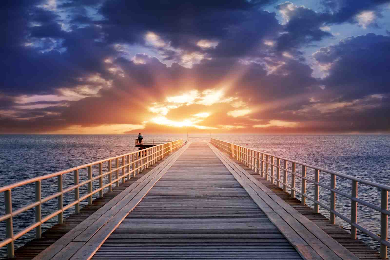 Sunset Pier Serenity Wall Art