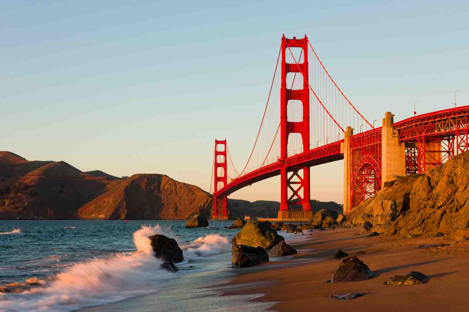 Golden Gate Bridge Coastal Scene Wall Art