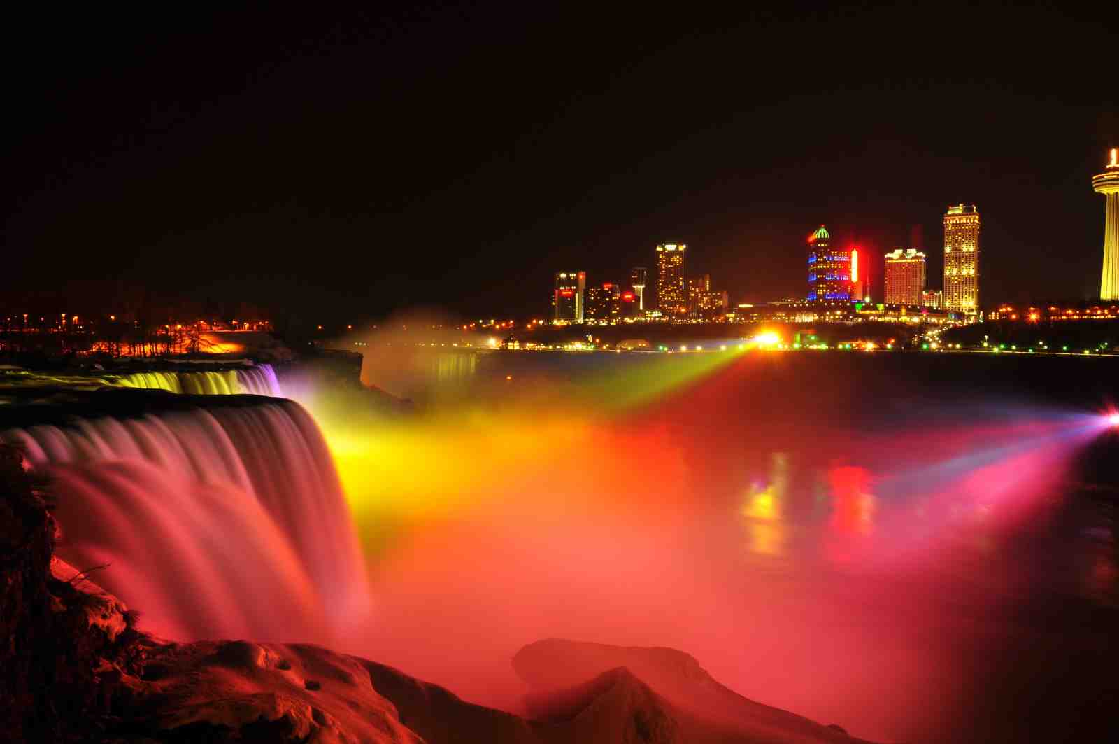 Niagara Falls Illuminated Night Wall Art