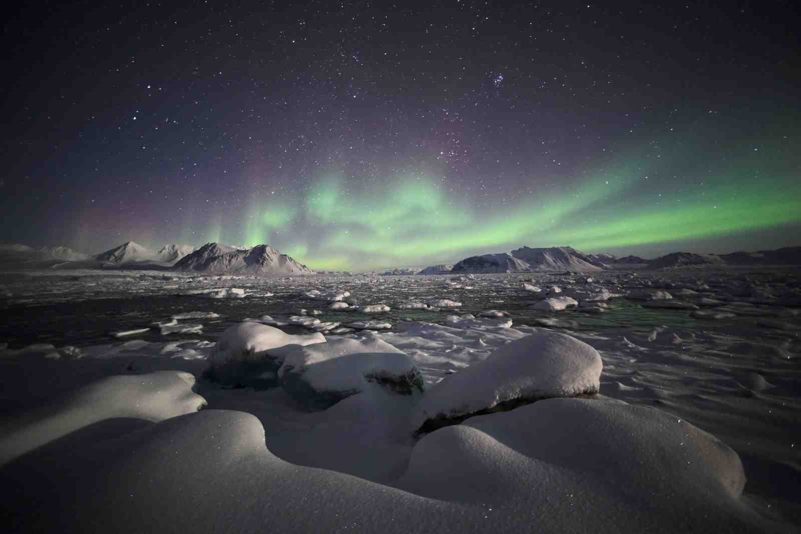Aurora Borealis Arctic Landscape Wall Art