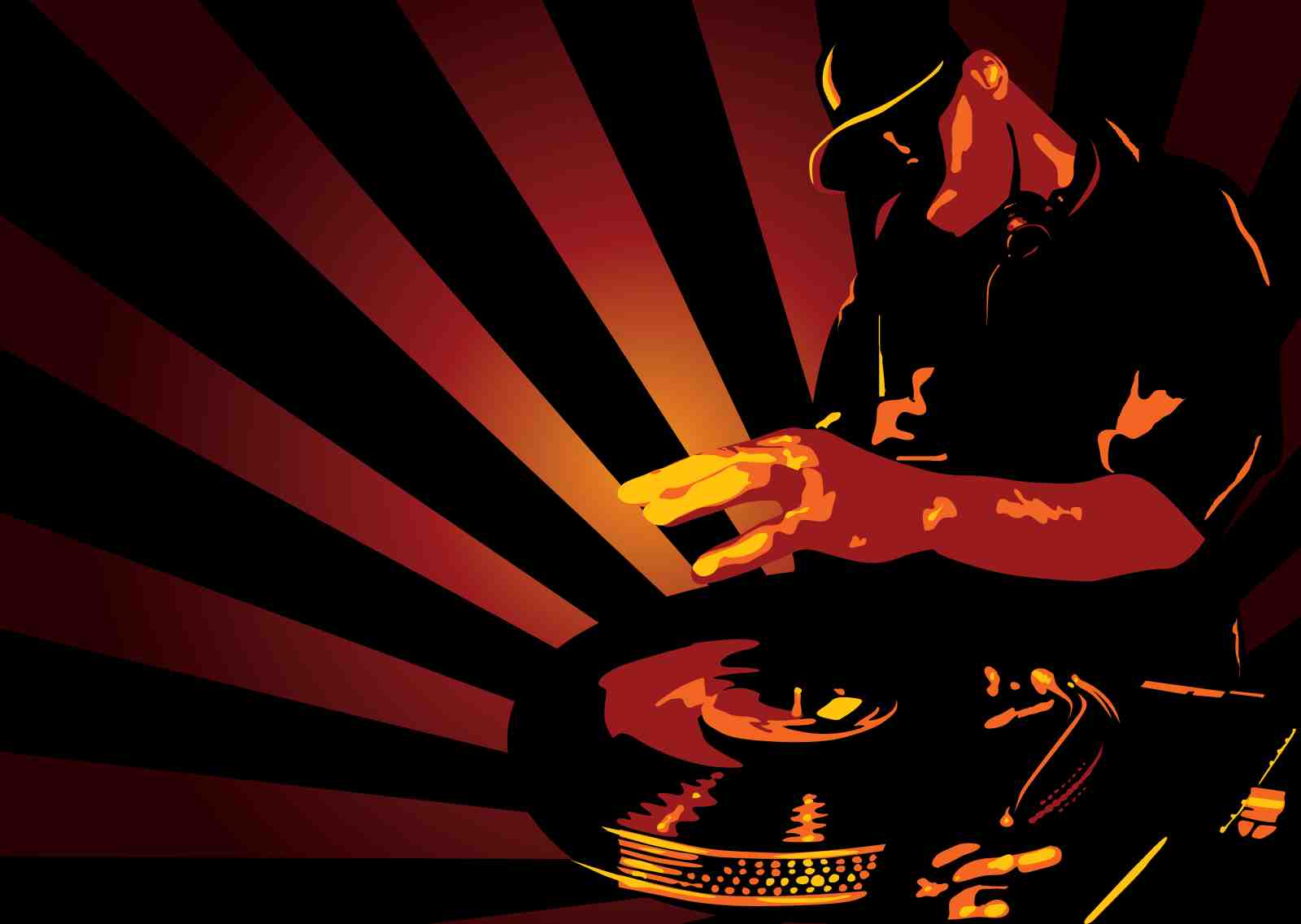 Energetic DJ Beat Wall Art