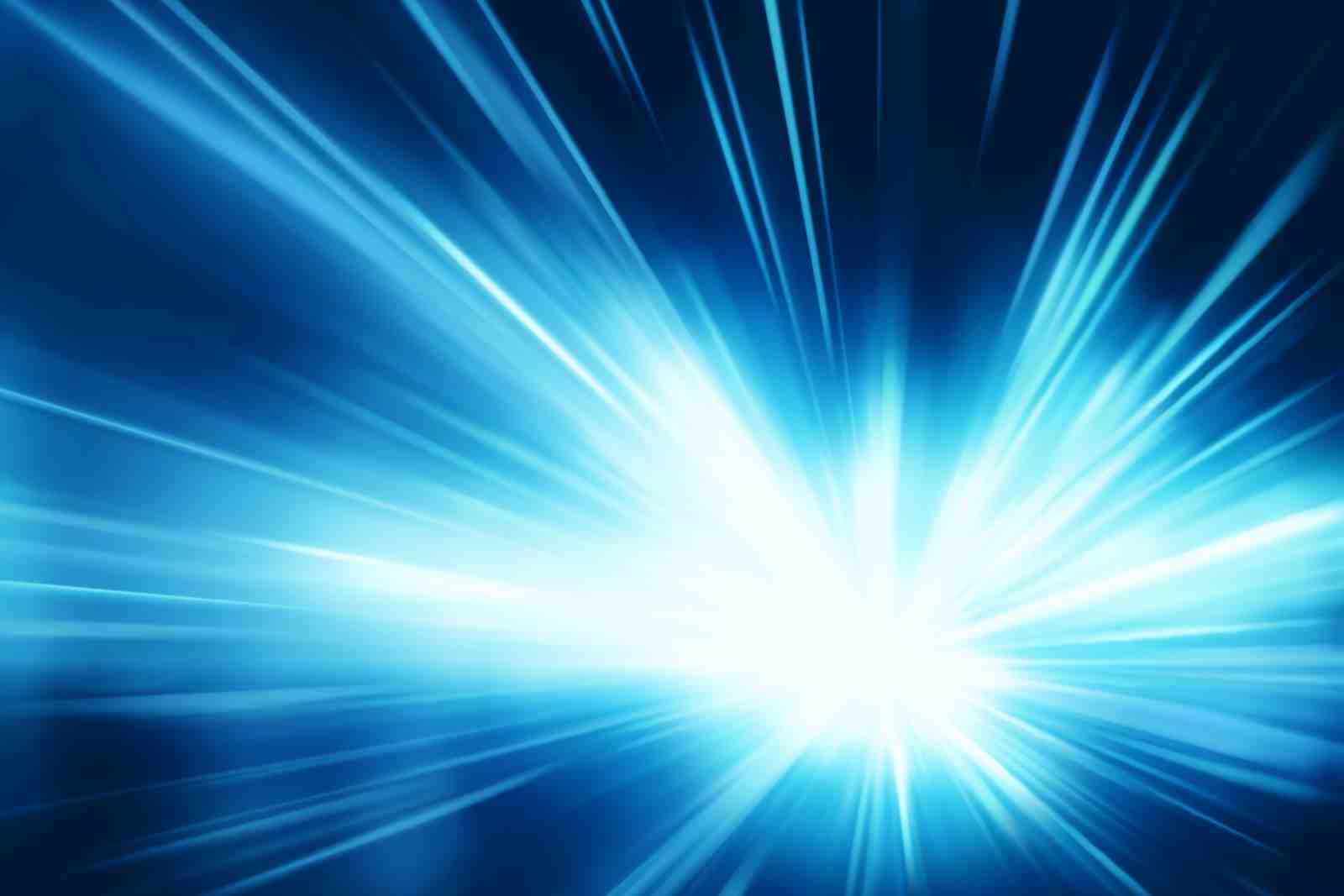 Radiant Blue Light Burst Wall Art
