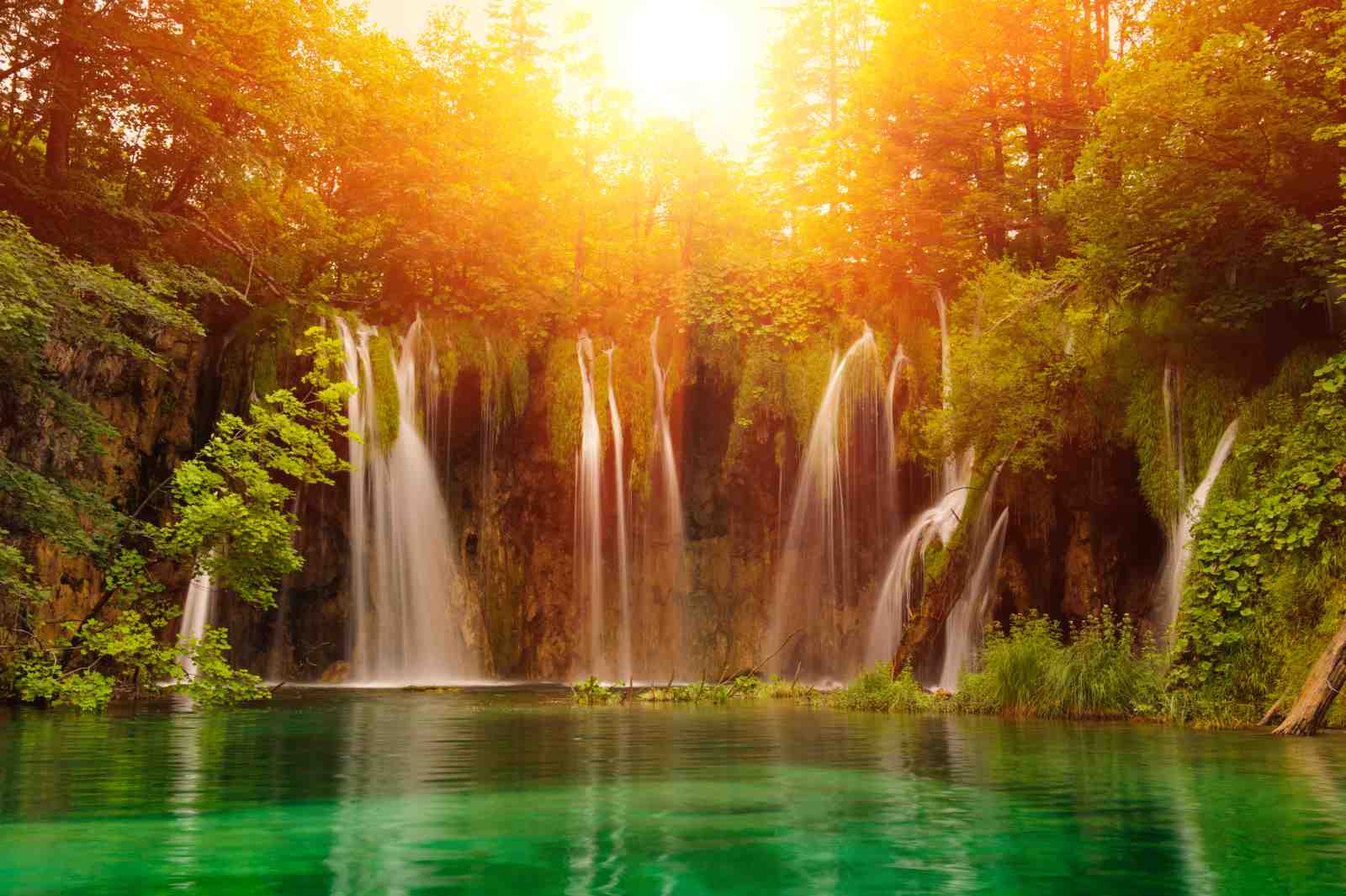 Serene Waterfall Nature Landscape Wall Art