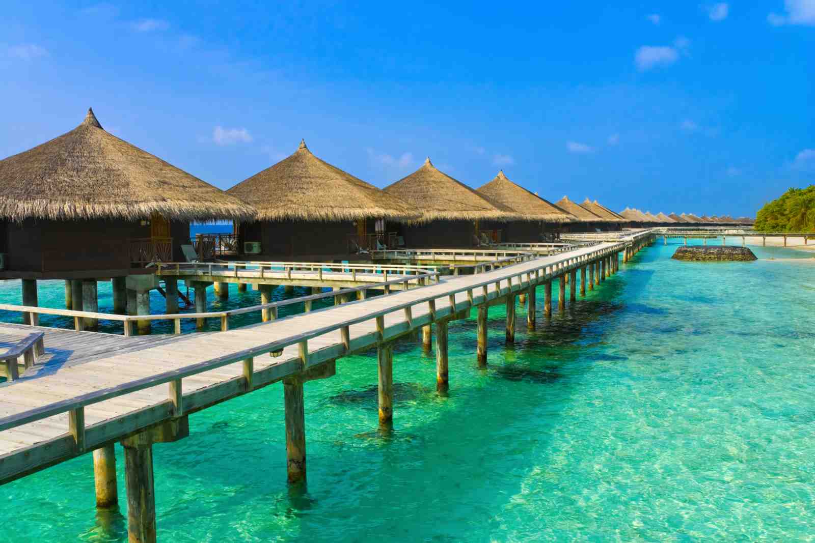 Maldives Overwater Bungalows Wall Art