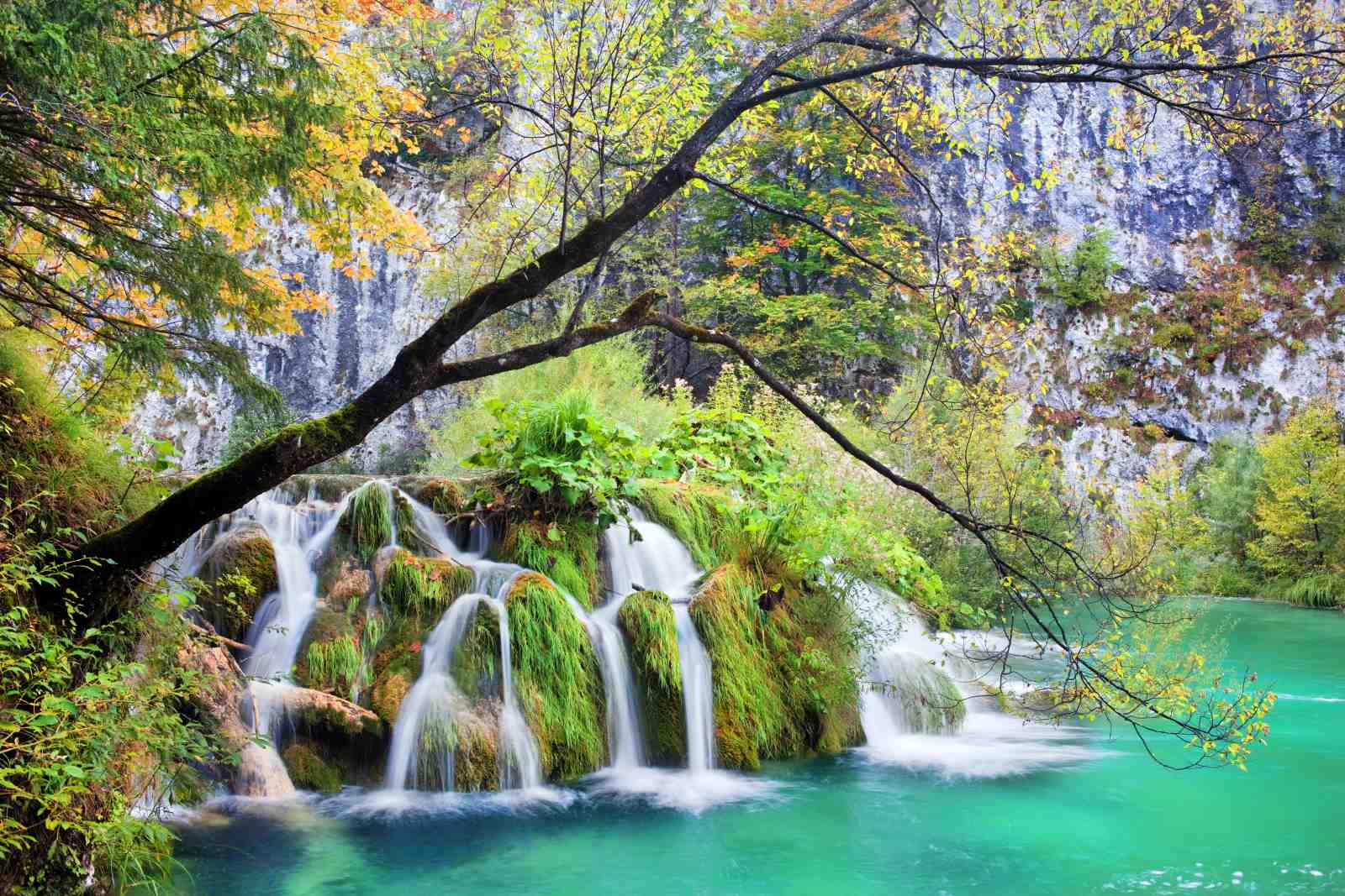 Serene Waterfall Nature Landscape Wall Art