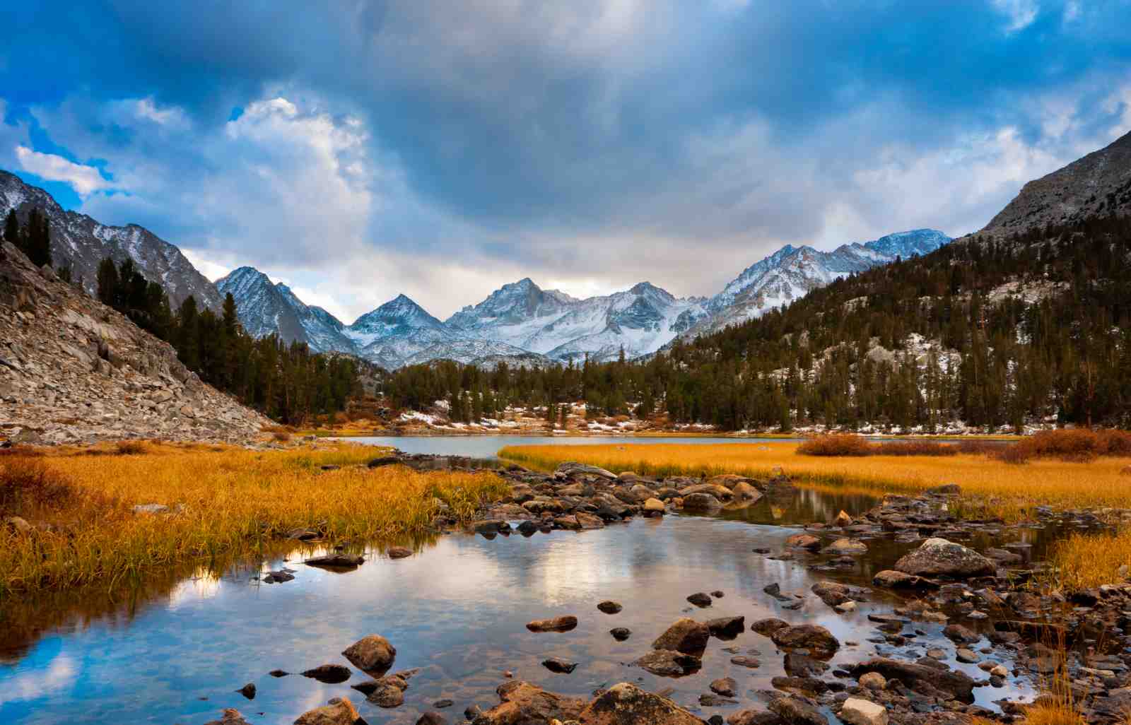 Serene Mountain Lake Autumn Landscape Wall Art