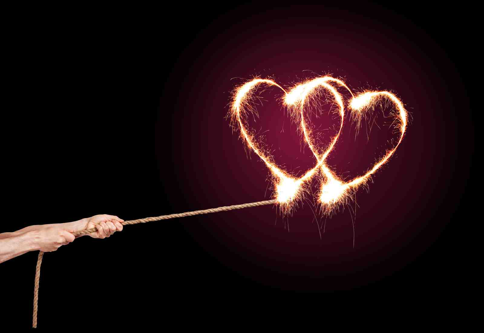 Intertwined Hearts Sparkler Art Wall Art