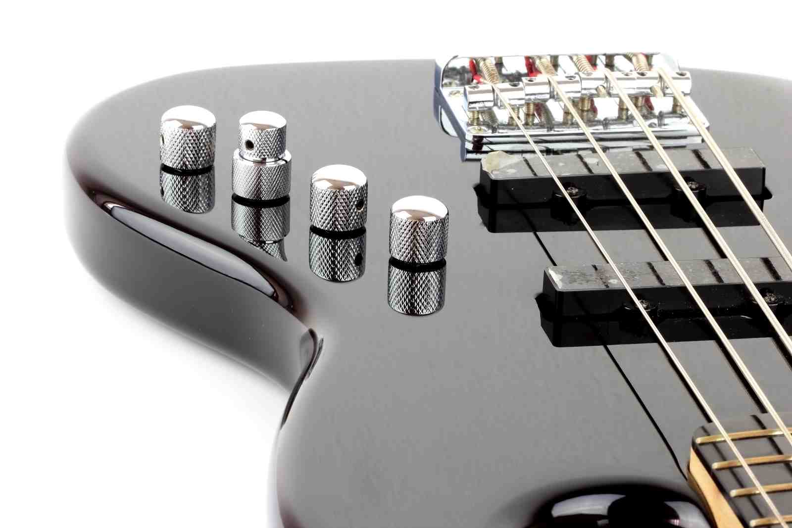 Sleek Bass Guitar Knobs & Bridge Wall Art