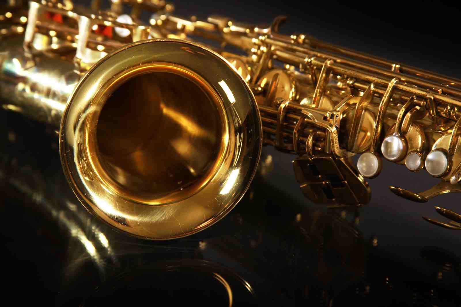Golden Saxophone Music Art Wall Art
