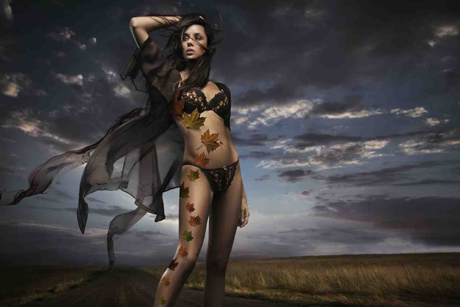 Autumn Muse Body Art Wall Art