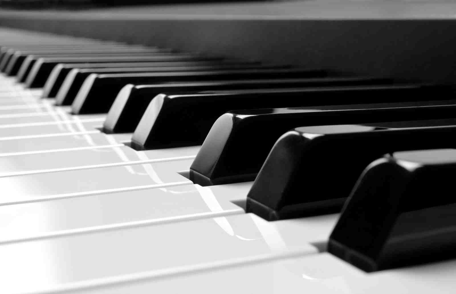 Abstract Piano Keys Black & White Wall Art