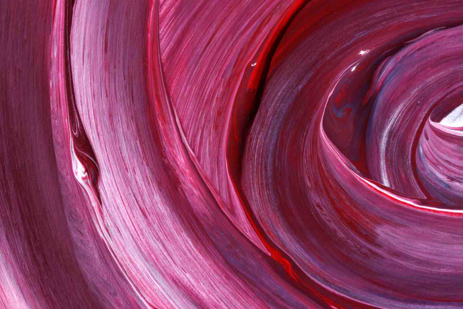 Rich Magenta Swirl Textured Abstract Wall Art