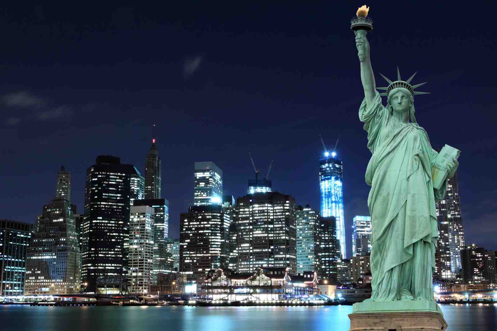 Majestic Liberty Statue & NYC Skyline Wall Art