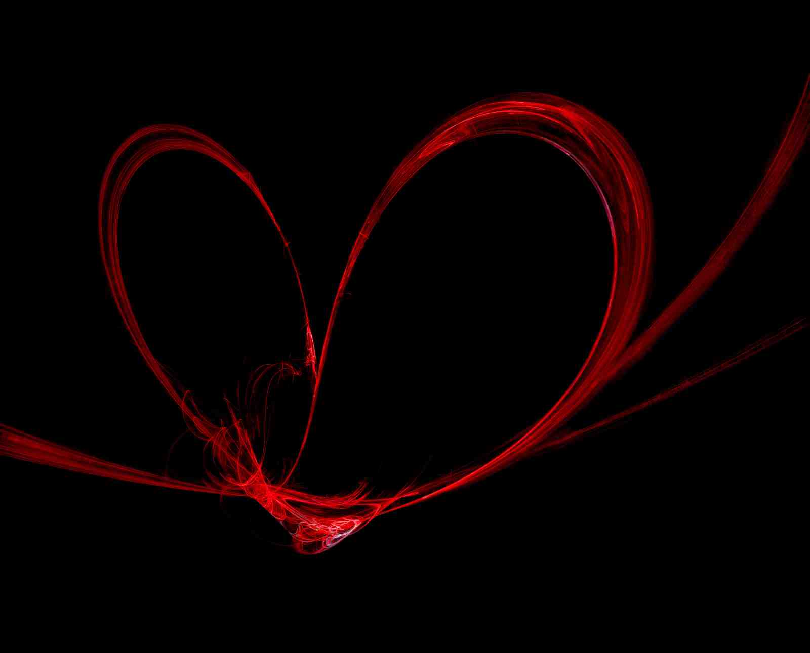 Abstract Red Heart Swirl Wall Art