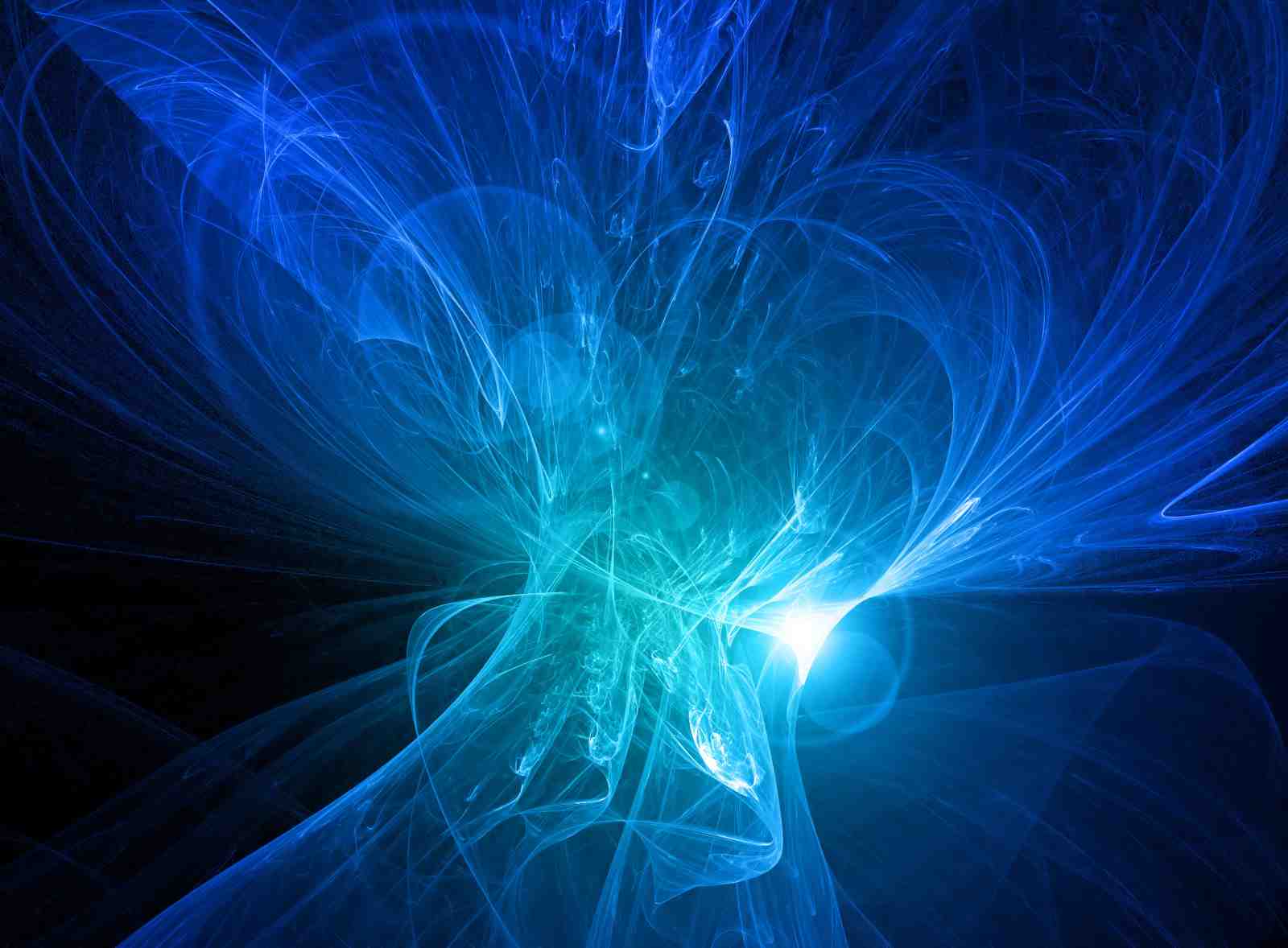 Abstract Blue Energy Swirl Wall Art