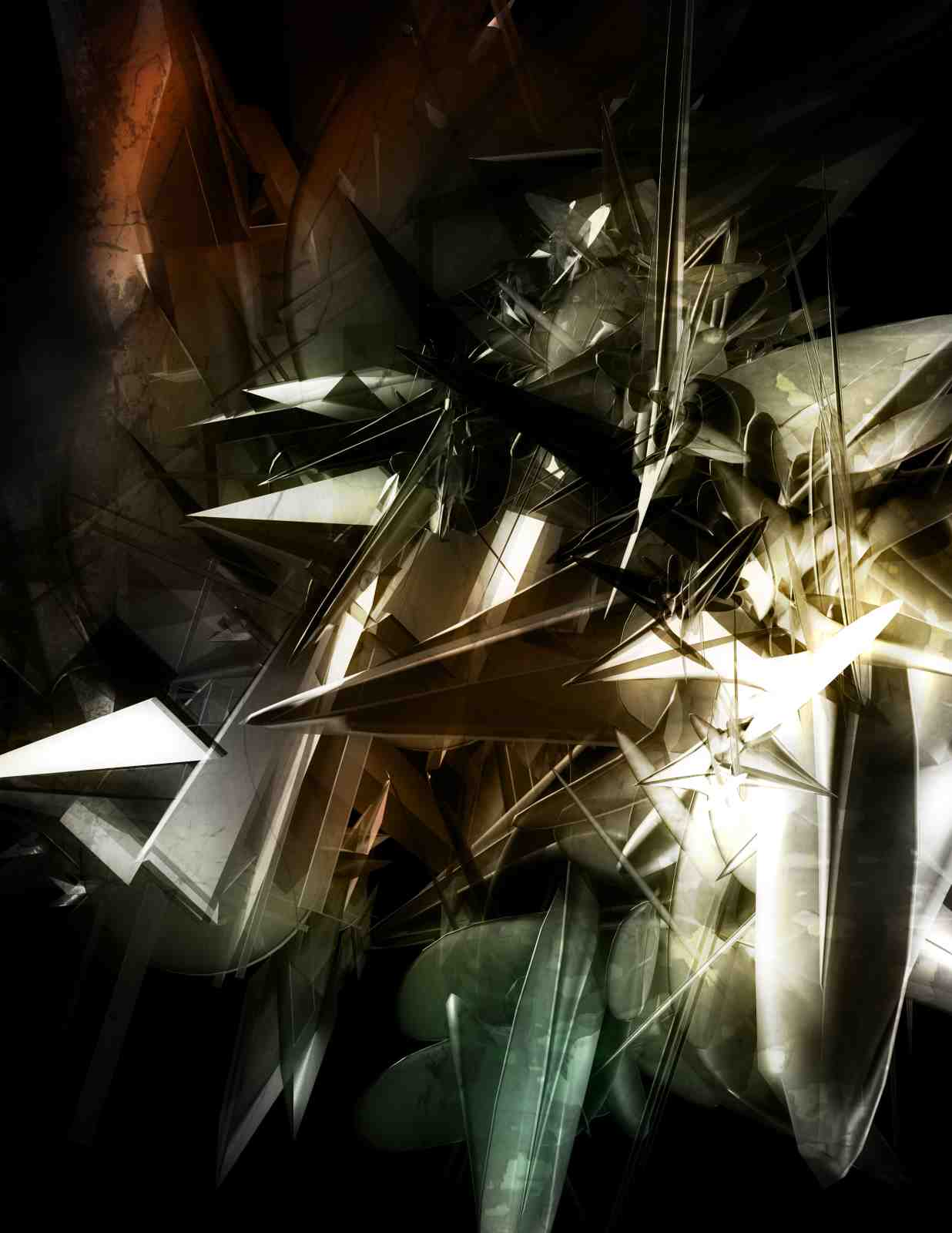 Abstract Geometric Sculpture Wall Art