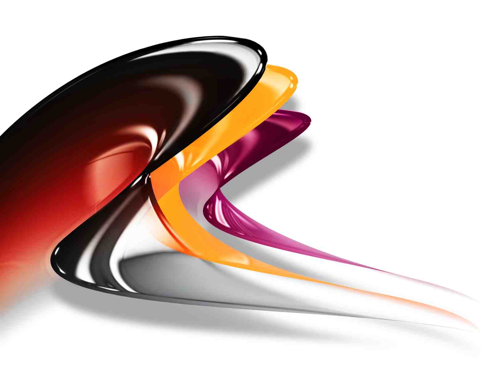 Abstract Swirls Red Orange Purple Wall Art