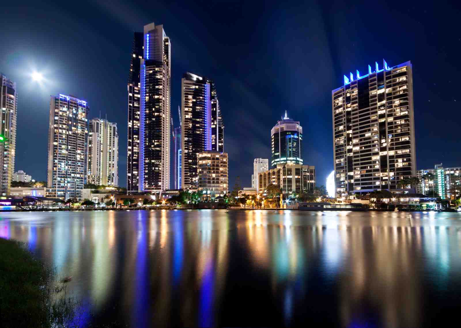 Cityscape Night View Wall Art
