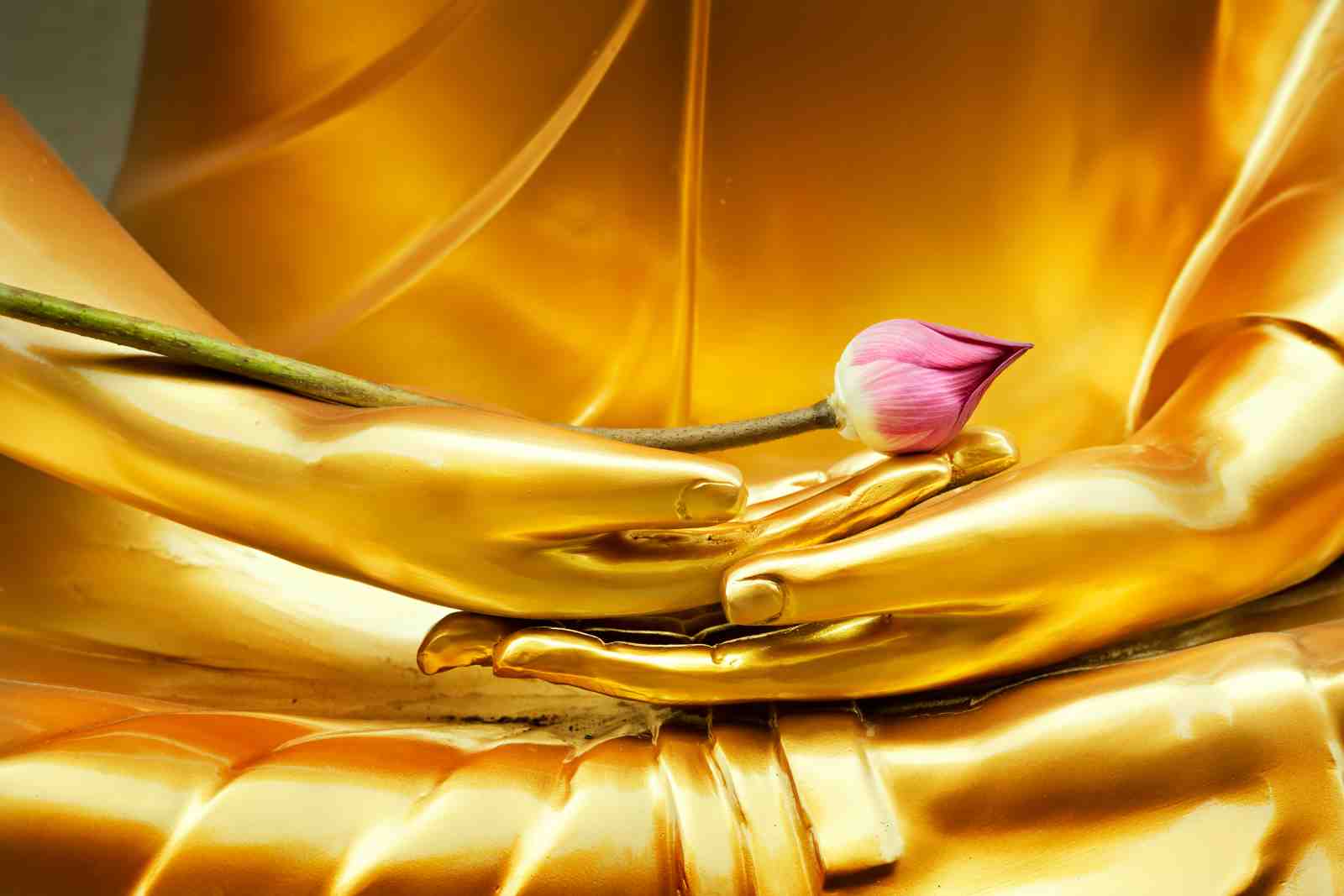 Golden Buddha Lotus Tranquility Wall Art