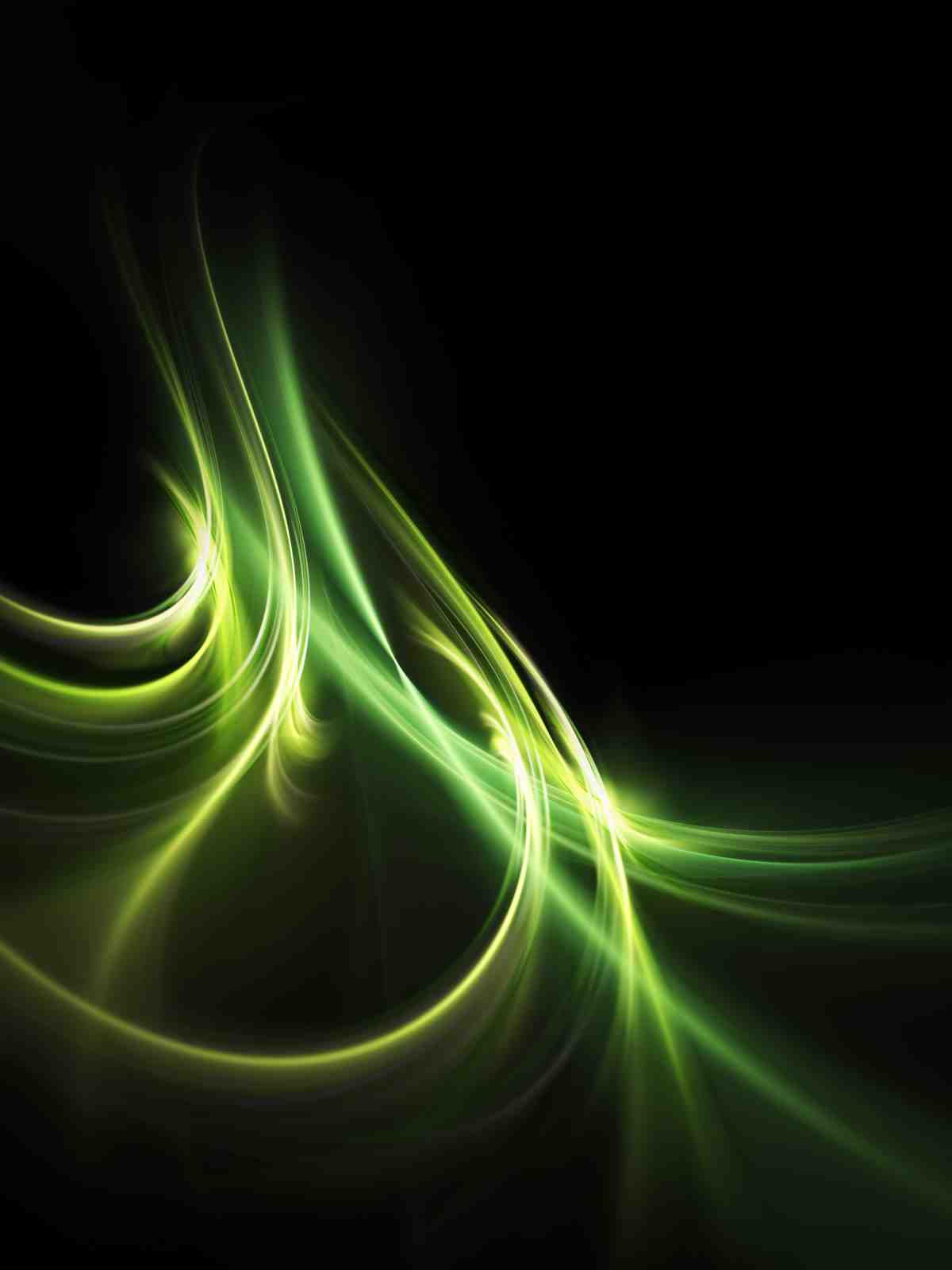 Abstract Green Swirls Wall Art